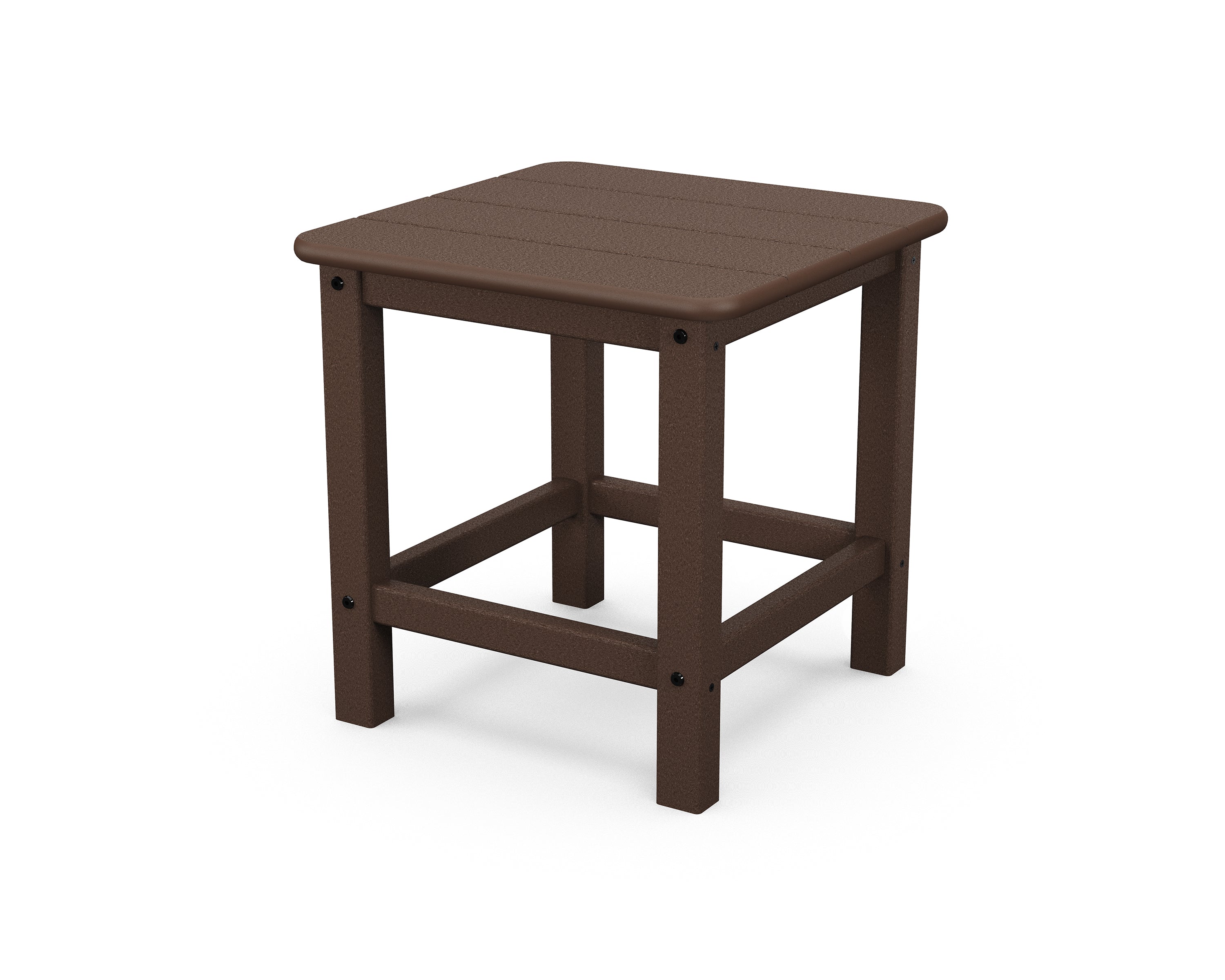 POLYWOOD Seashell 18" Side Table in Mahogany