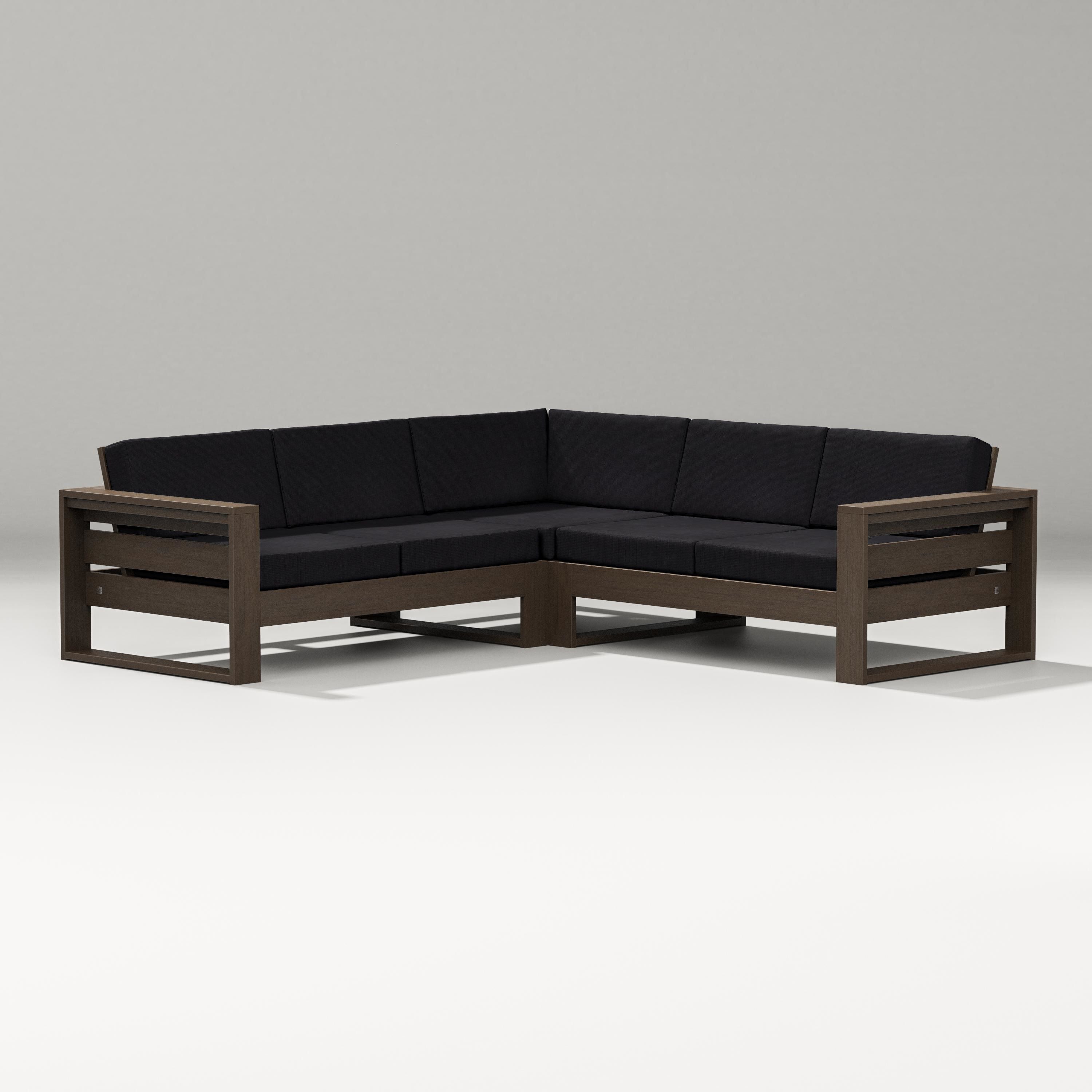 PW Designer Series Latitude Corner Sectional in Kona / Midnight Linen