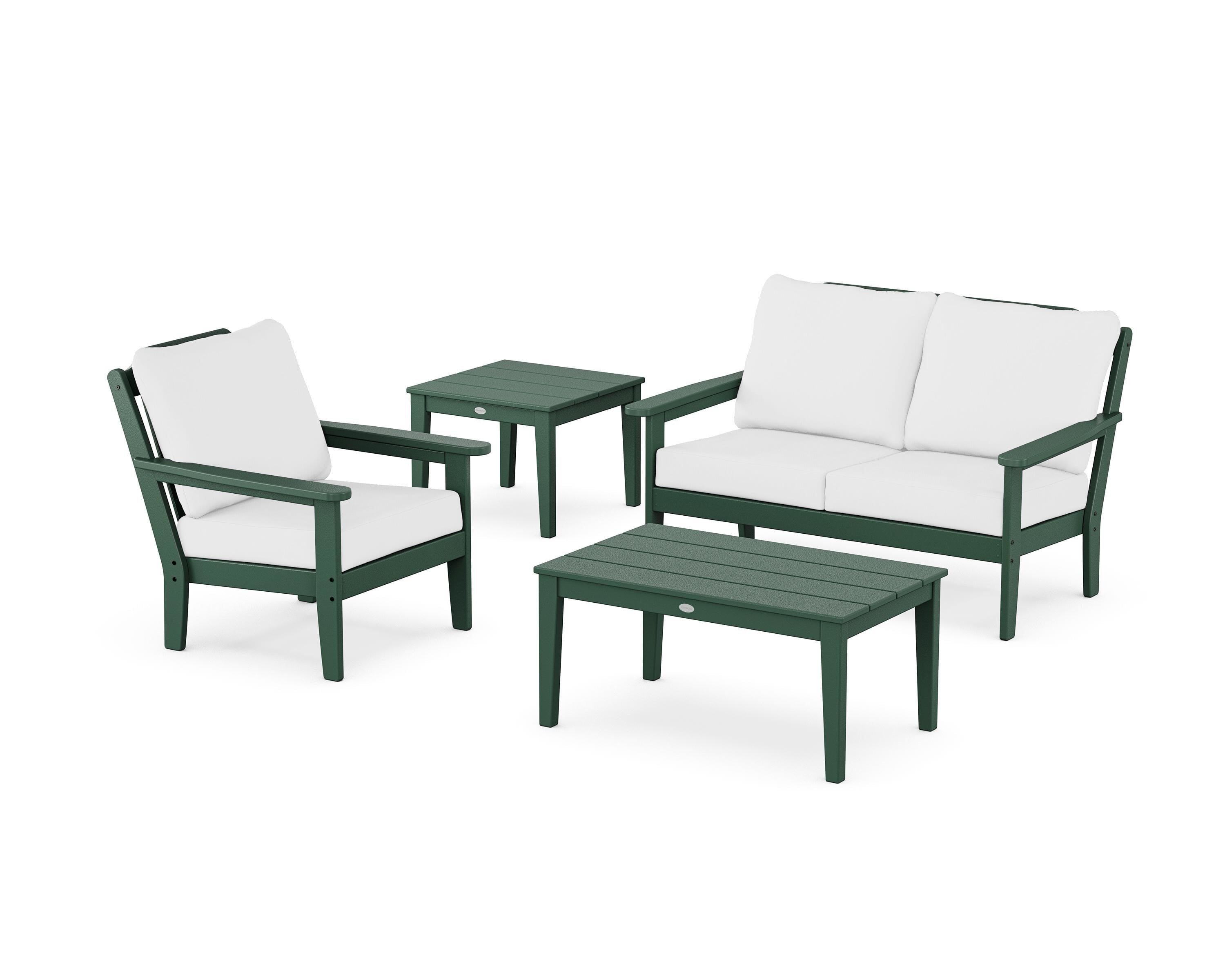 Country Living Wovendale 4-Piece Deep Seating Set in Green / Natural