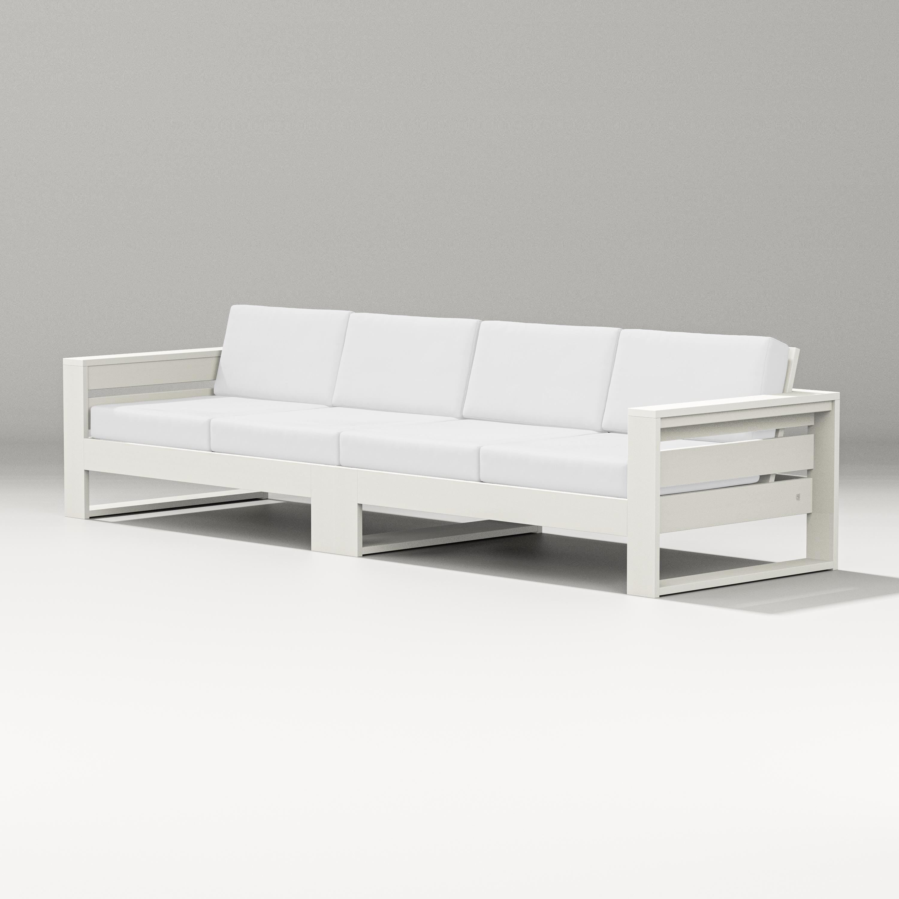 PW Designer Series Latitude Straight Sectional in Vintage White / Natural