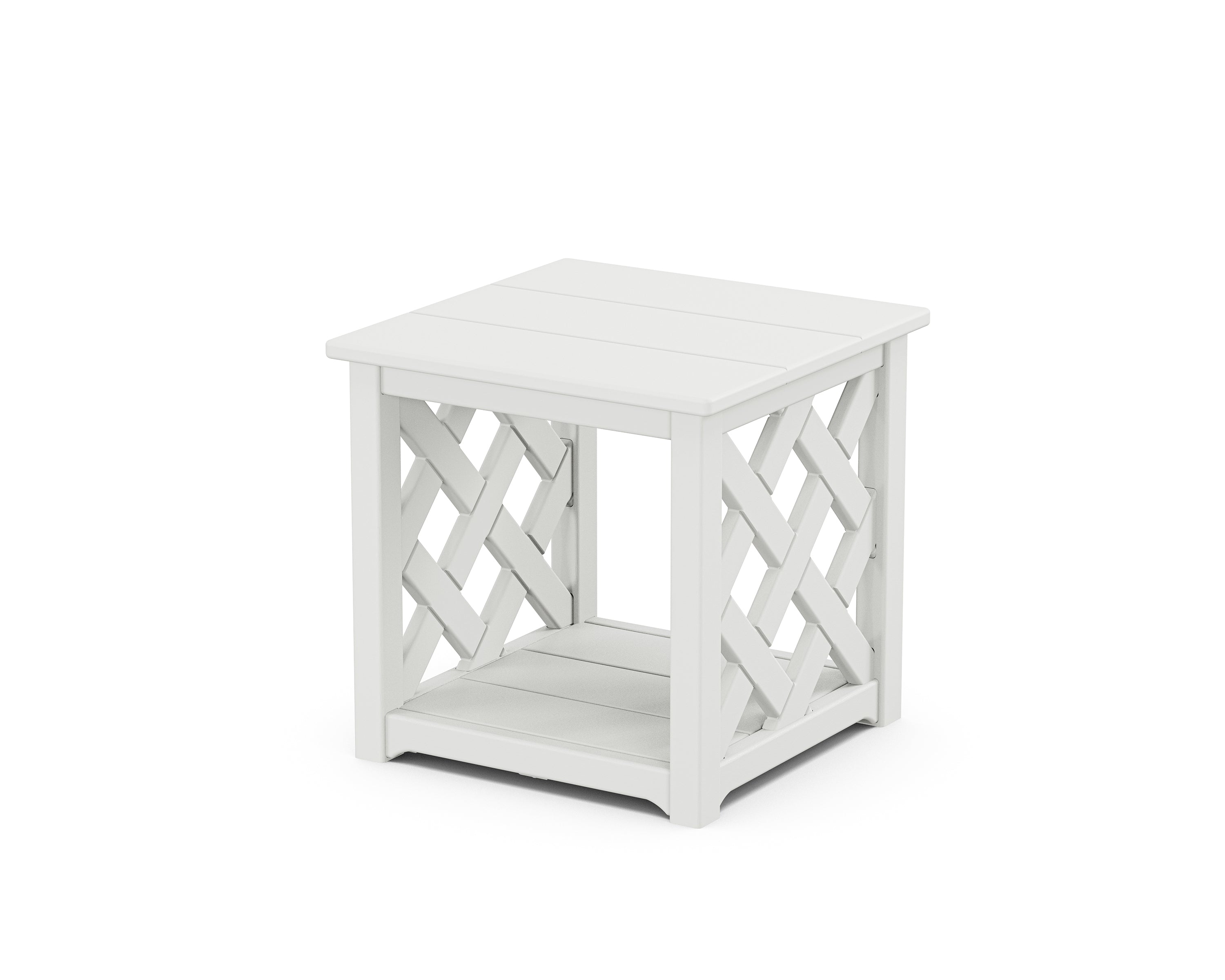 Country Living Wovendale Accent Table in White