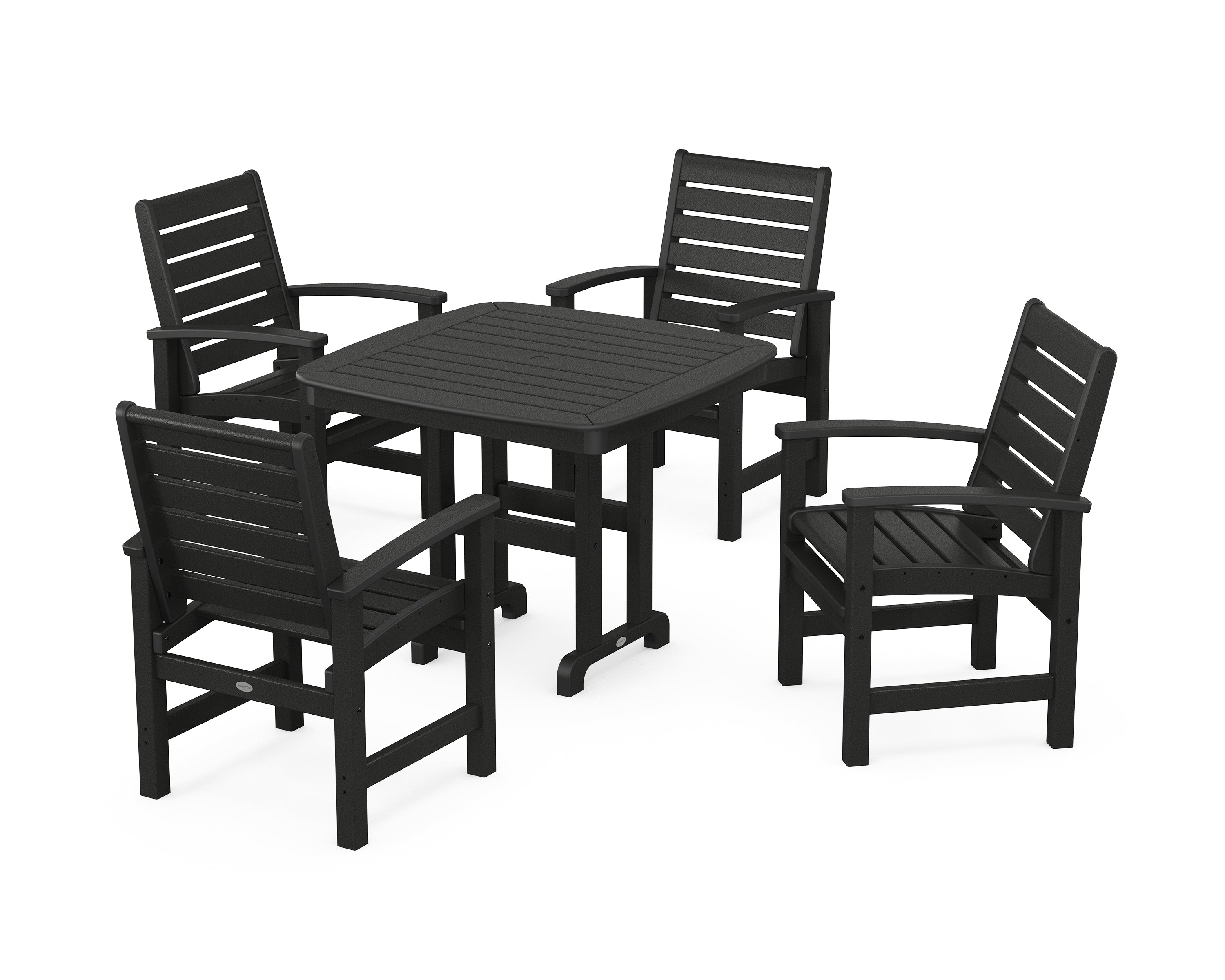 POLYWOOD® Signature 5-Piece Dining Set in Black