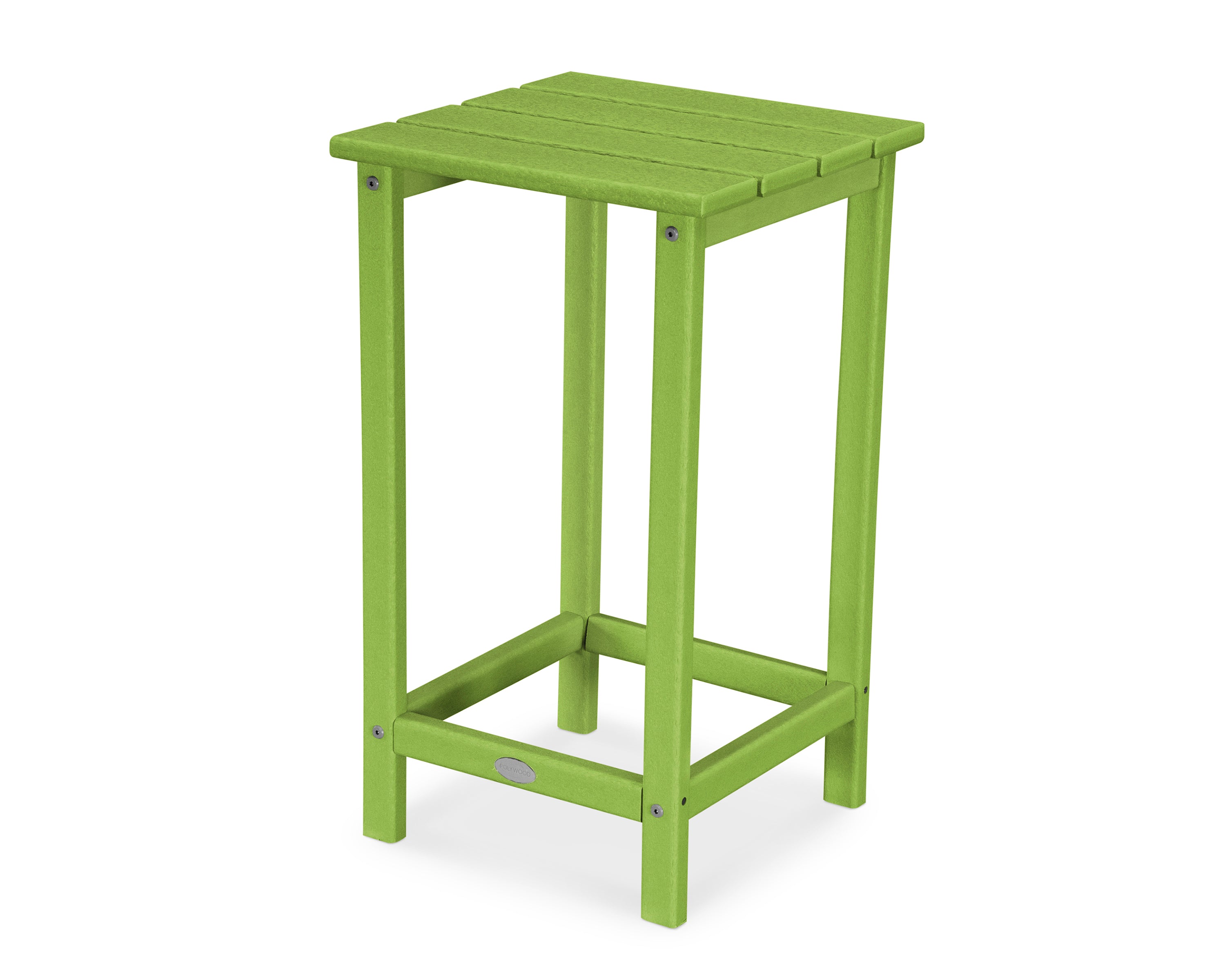 POLYWOOD Long Island 26" Counter Side Table in Lime