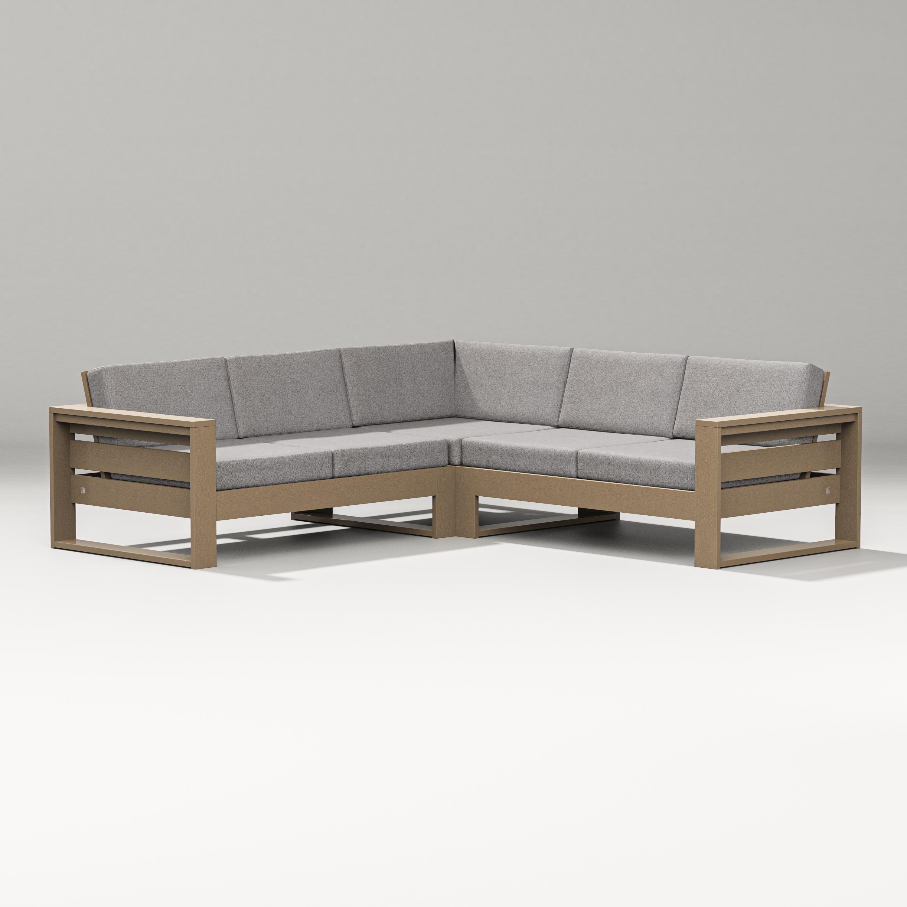 PW Designer Series Latitude Corner Sectional in Vintage Sahara / Grey Mist