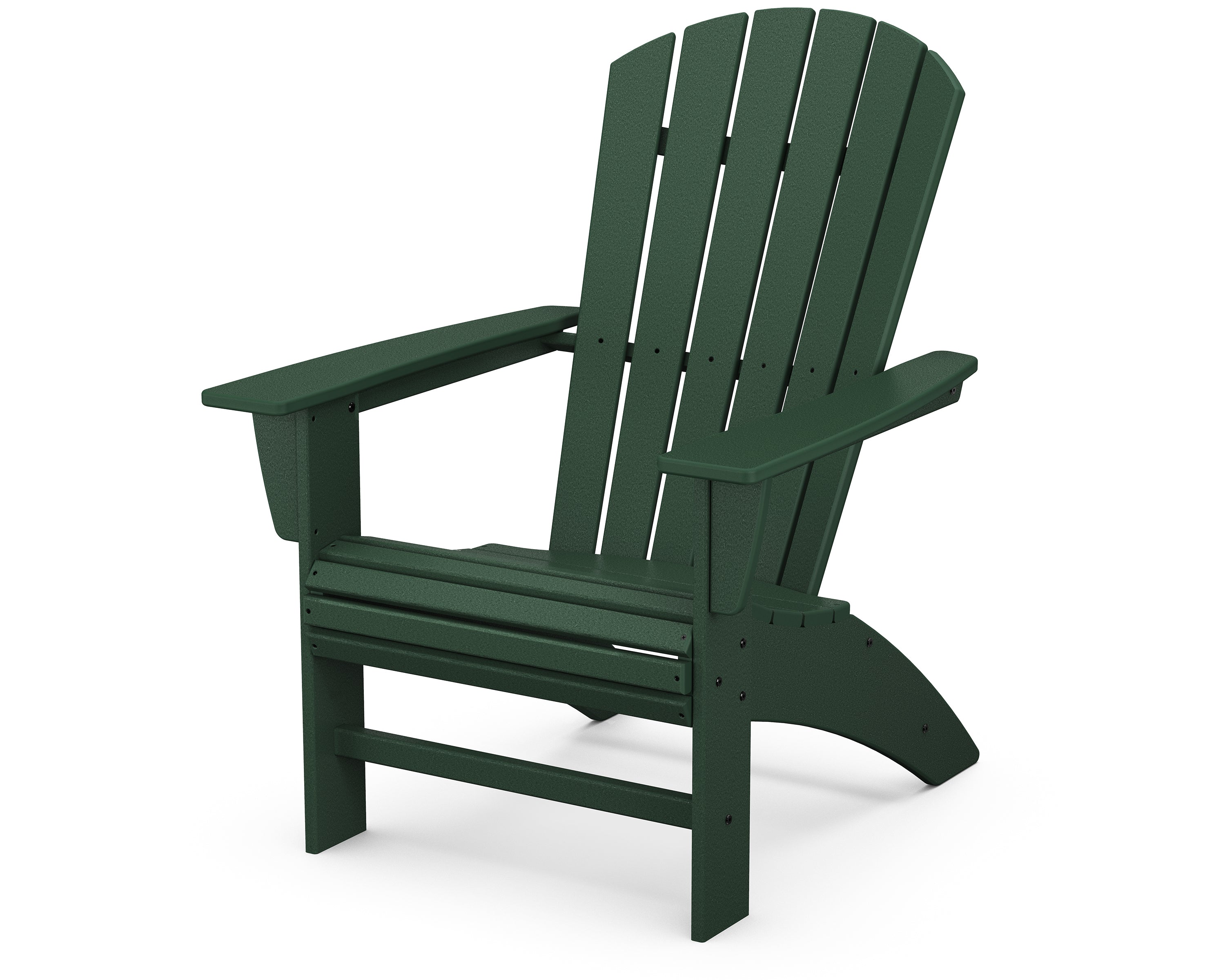 POLYWOOD Nautical Curveback Adirondack Chair in Green