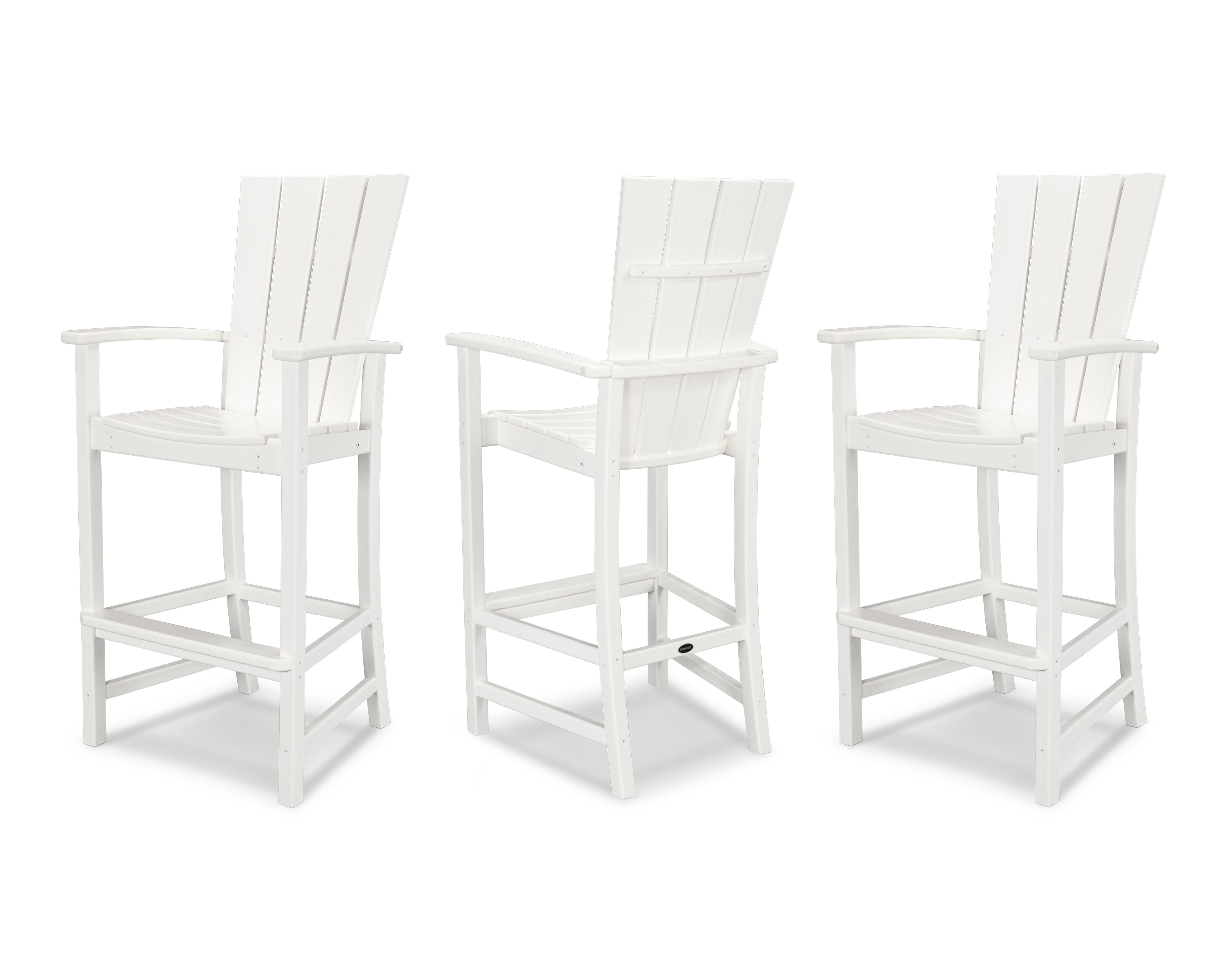 POLYWOOD® Quattro 3-Piece Bar Set in White