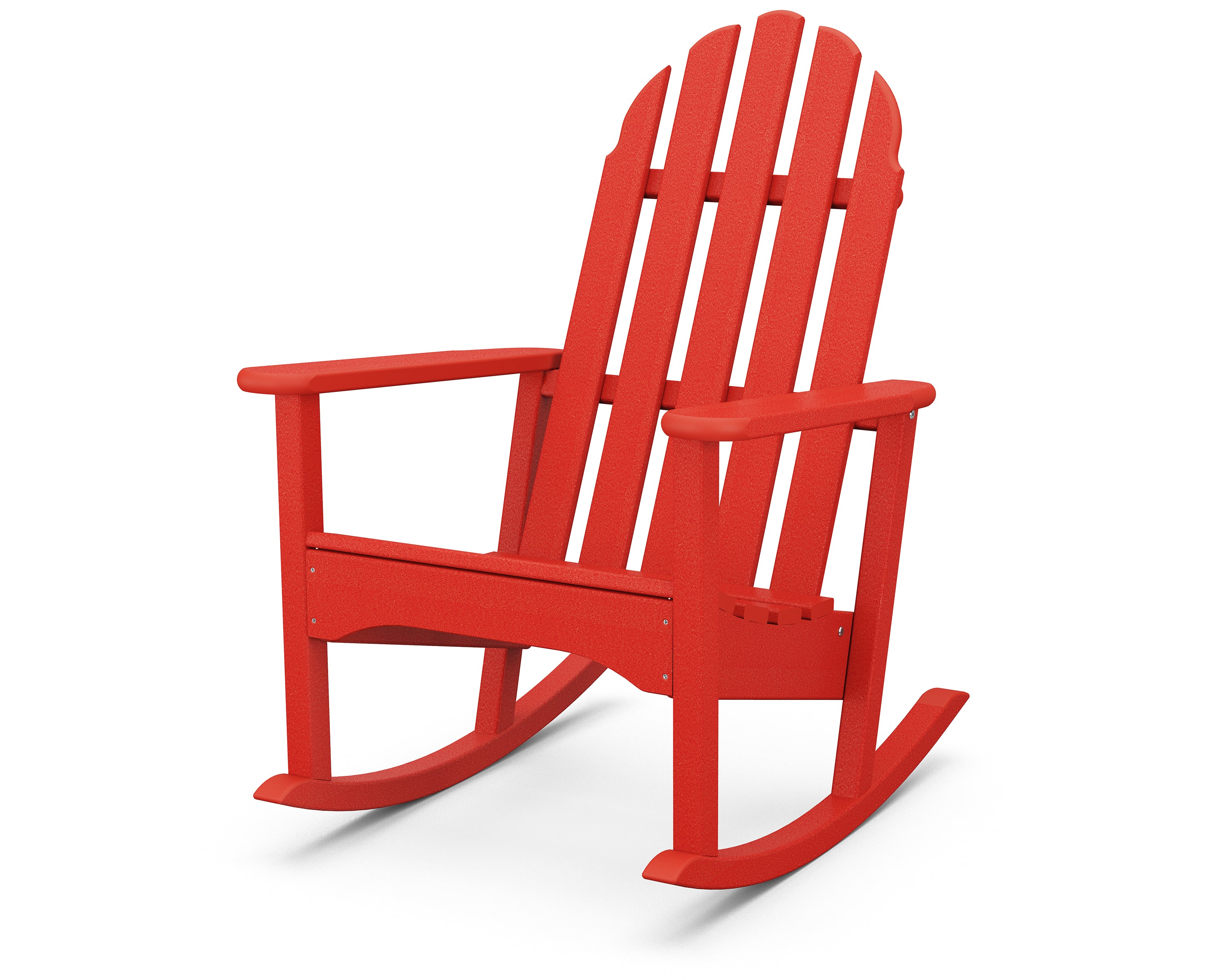 POLYWOOD® Classic Adirondack Rocking Chair in Sunset Red