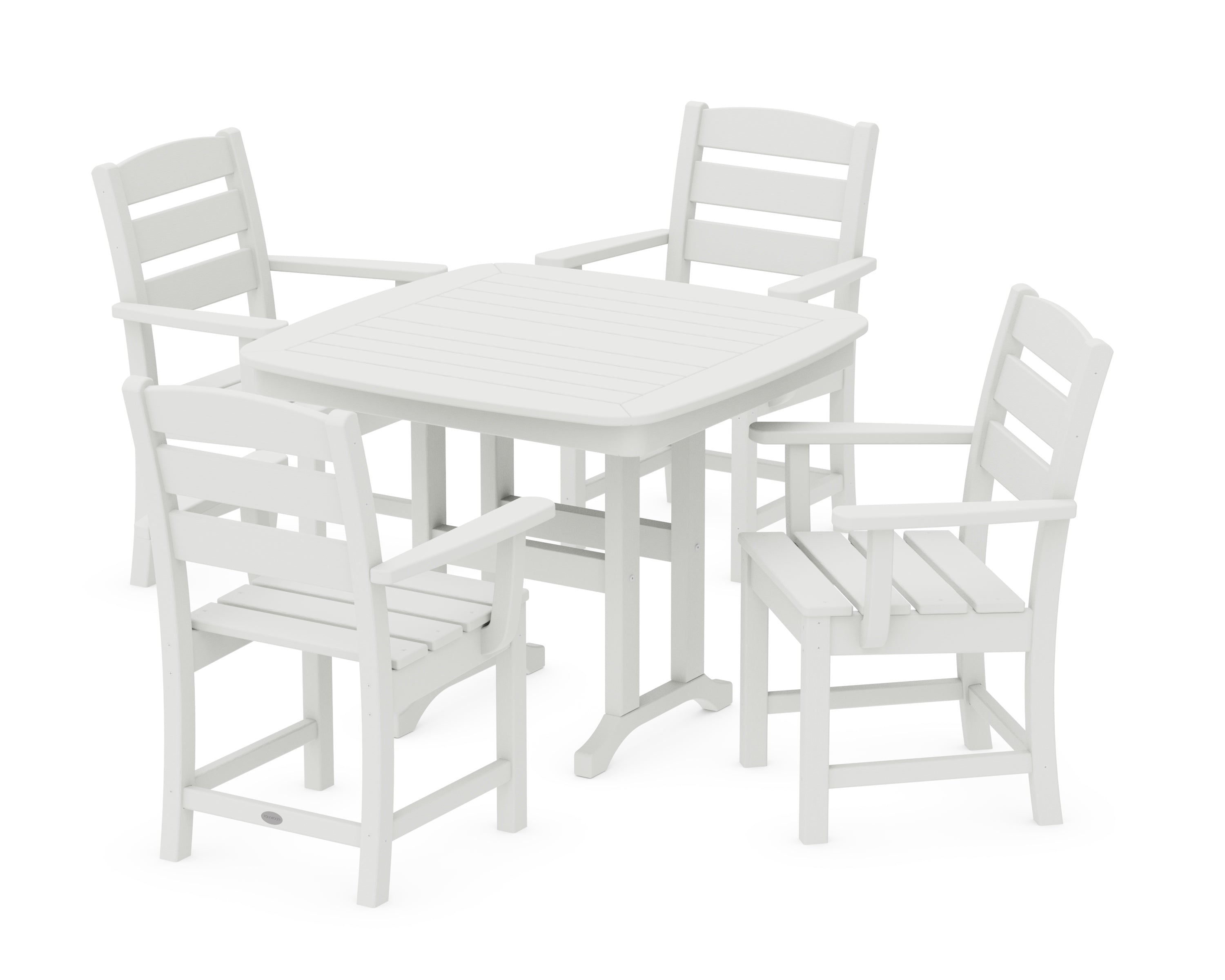 POLYWOOD Lakeside 5-Piece Dining Set in Vintage White