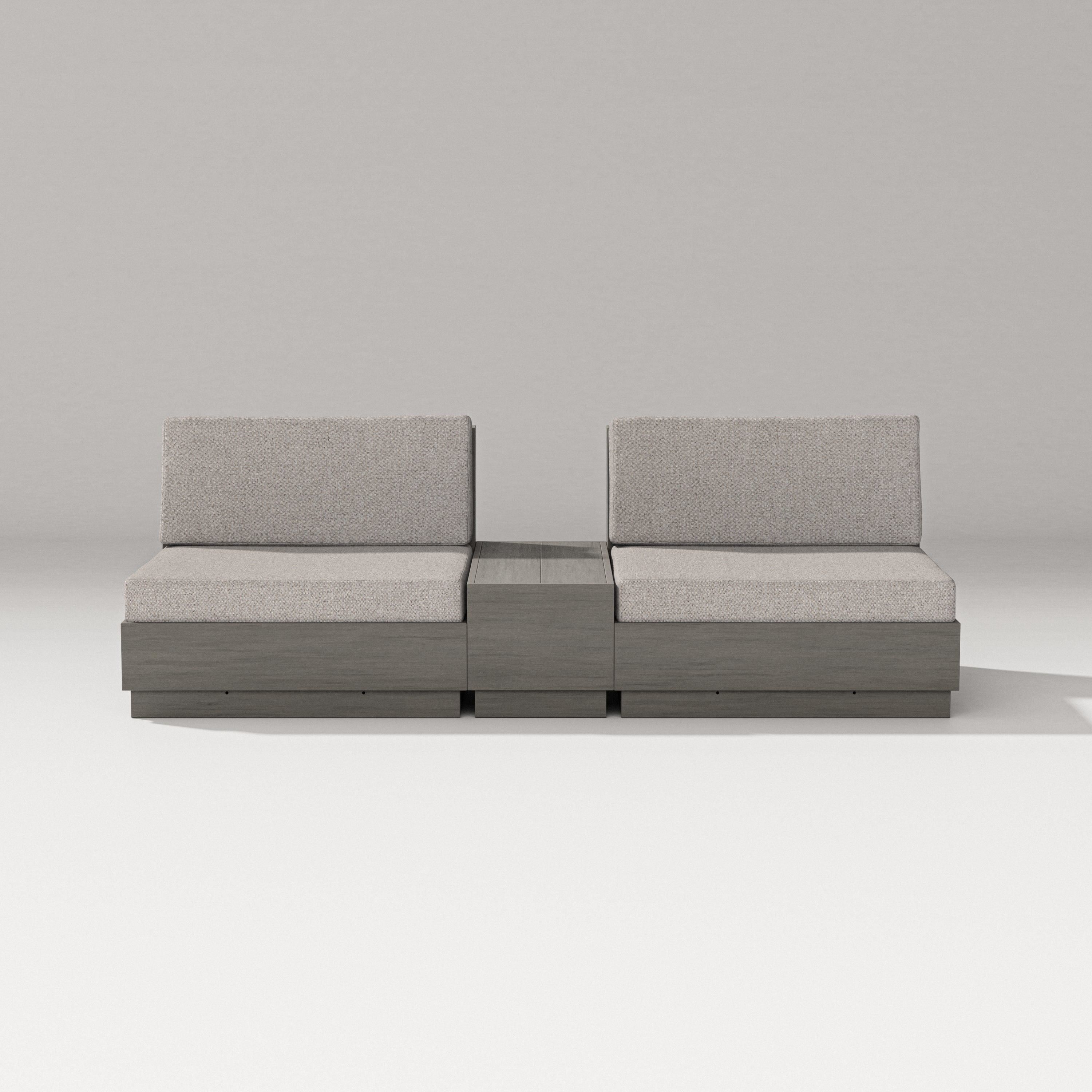 PW Designer Series Elevate Lounge Chair Set in Driftwood / Weathered Tweed