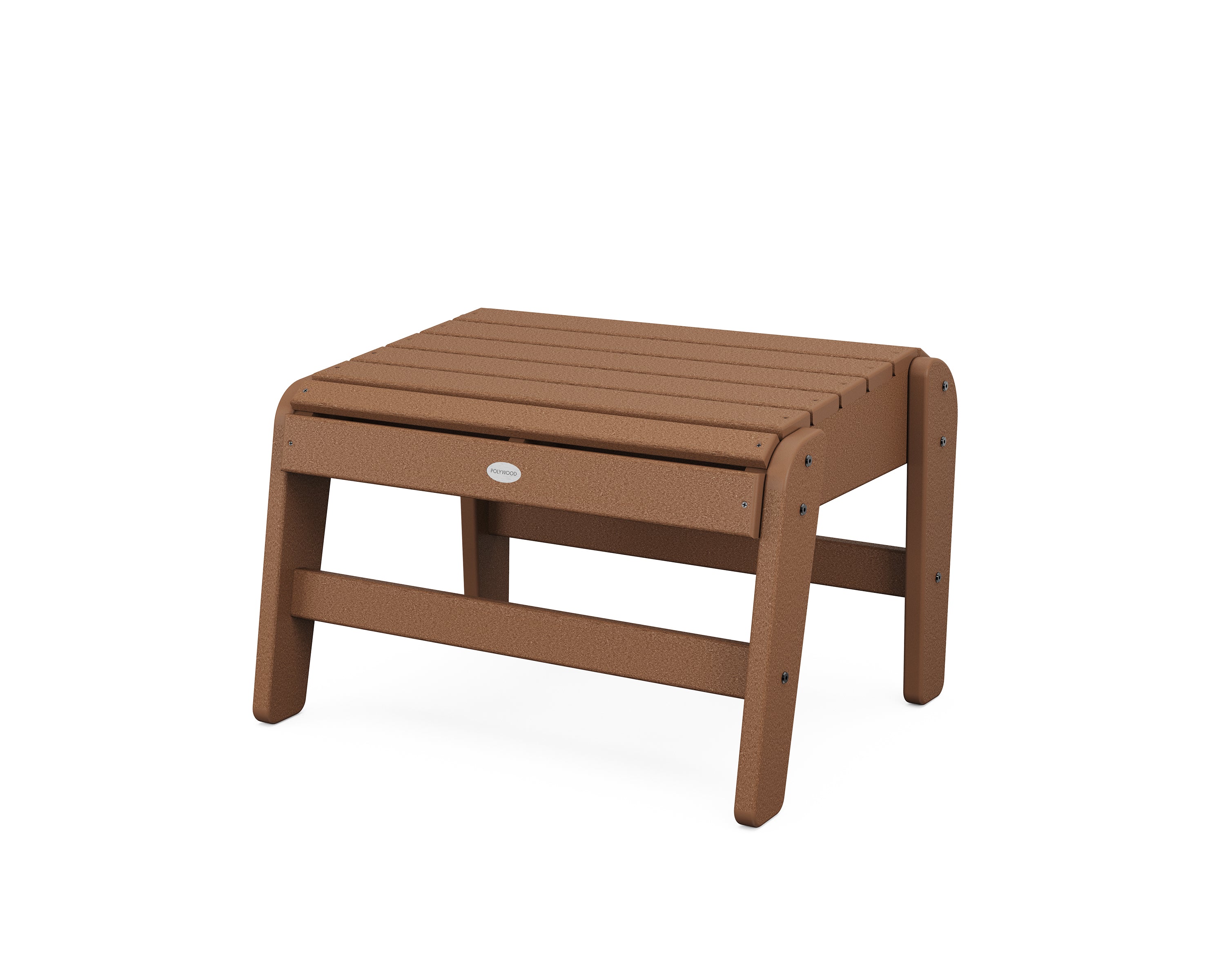 POLYWOOD Grand Upright Adirondack Ottoman in Teak