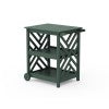 POLYWOOD Chippendale Bar Cart in Green