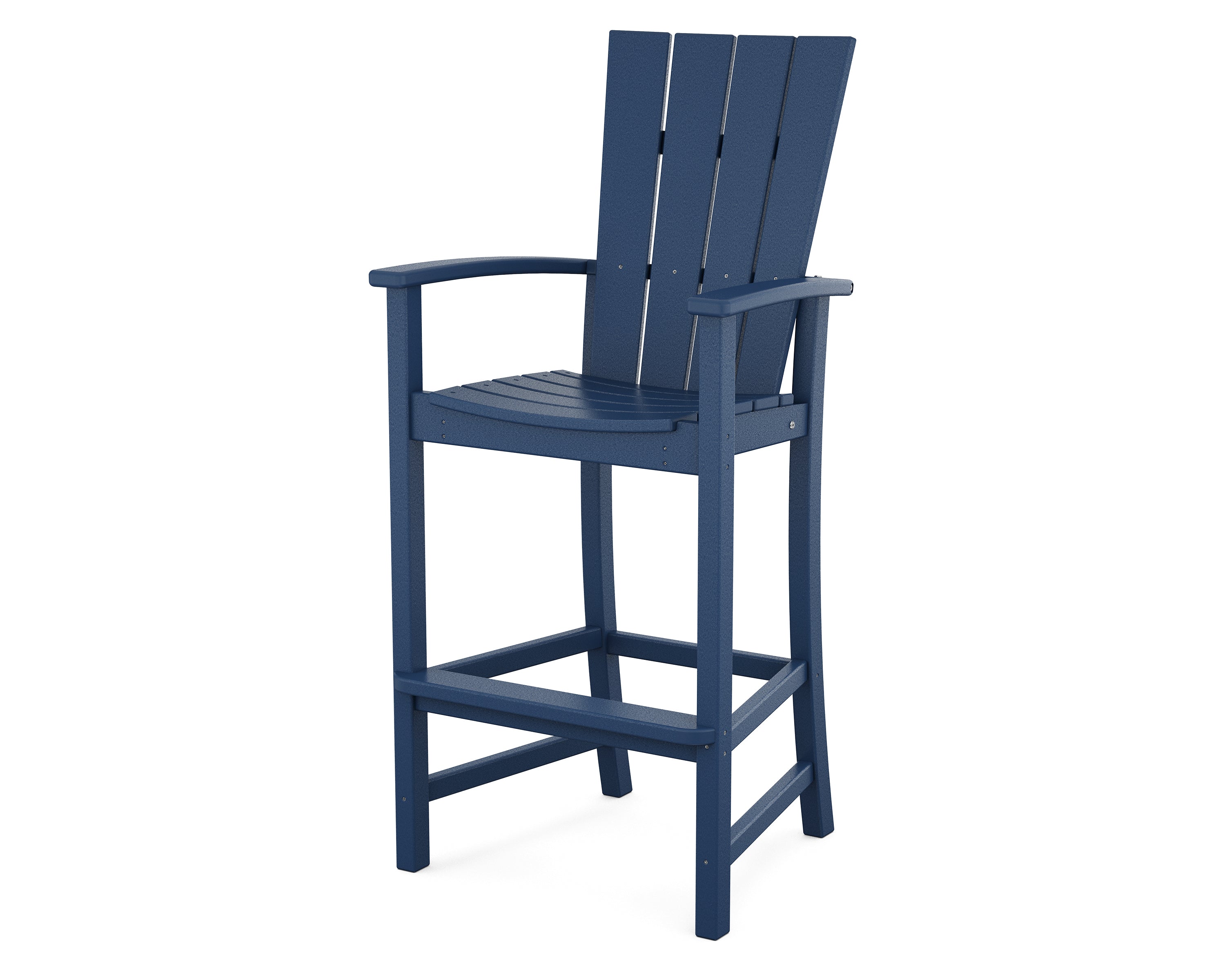 POLYWOOD Quattro Adirondack Bar Chair in Navy