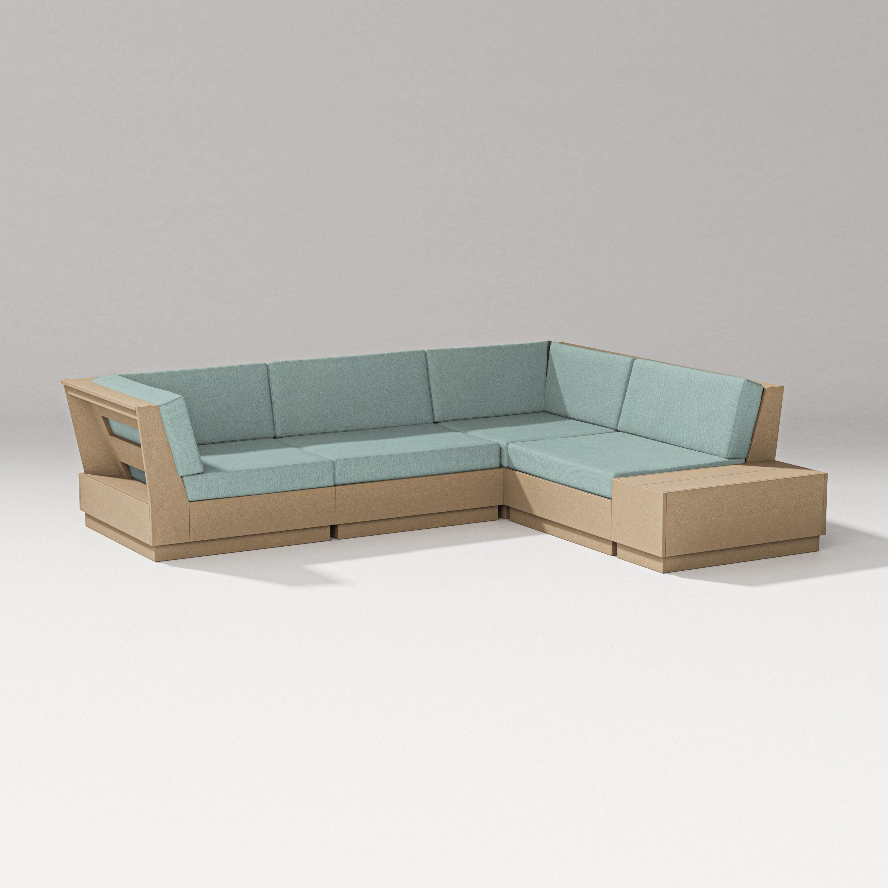 PW Designer Series Elevate Corner Sectional in Vintage Sahara / Glacier Spa
