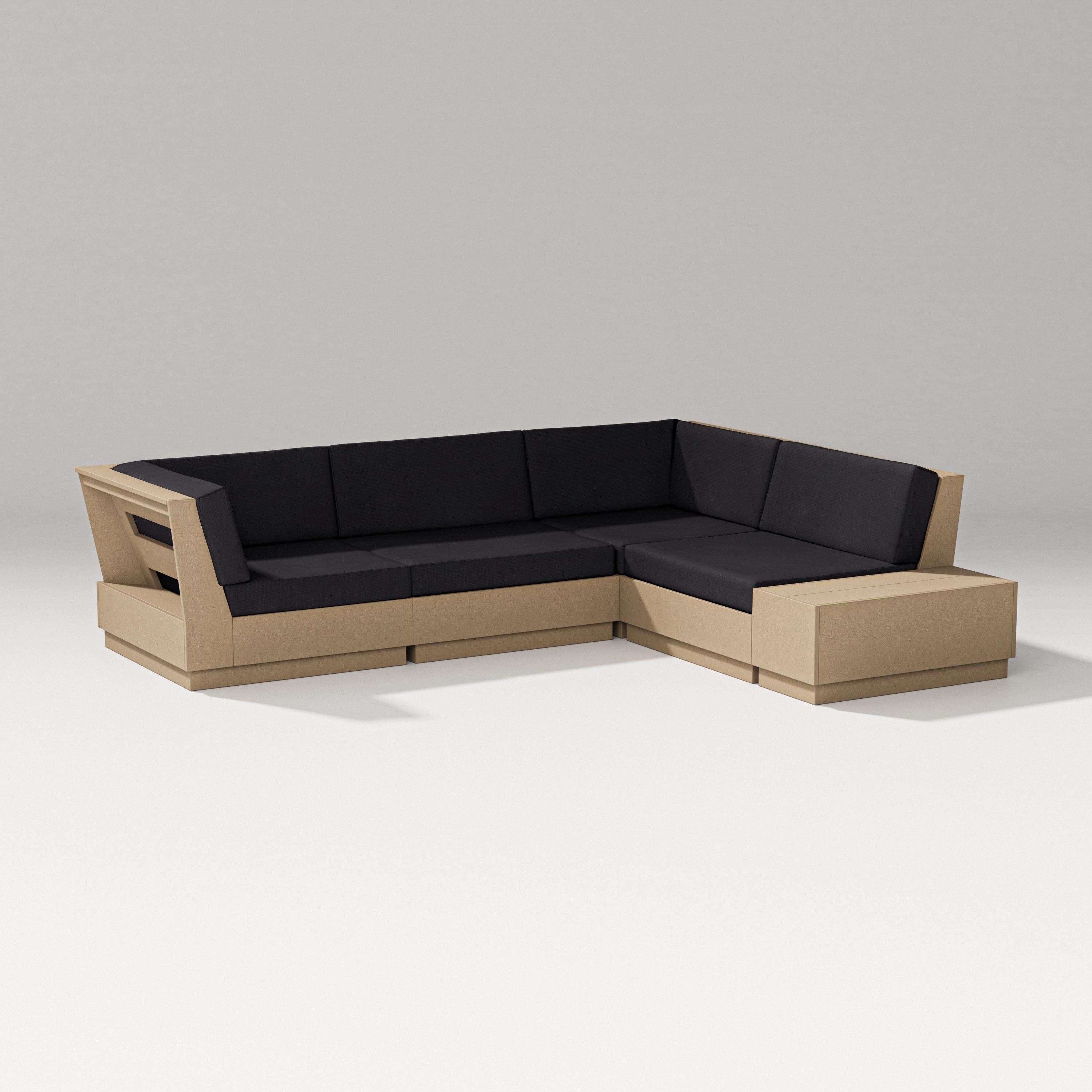 PW Designer Series Elevate Corner Sectional in Vintage Sahara / Midnight Linen