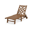 Country Living Wovendale Chaise with Wheels in Teak