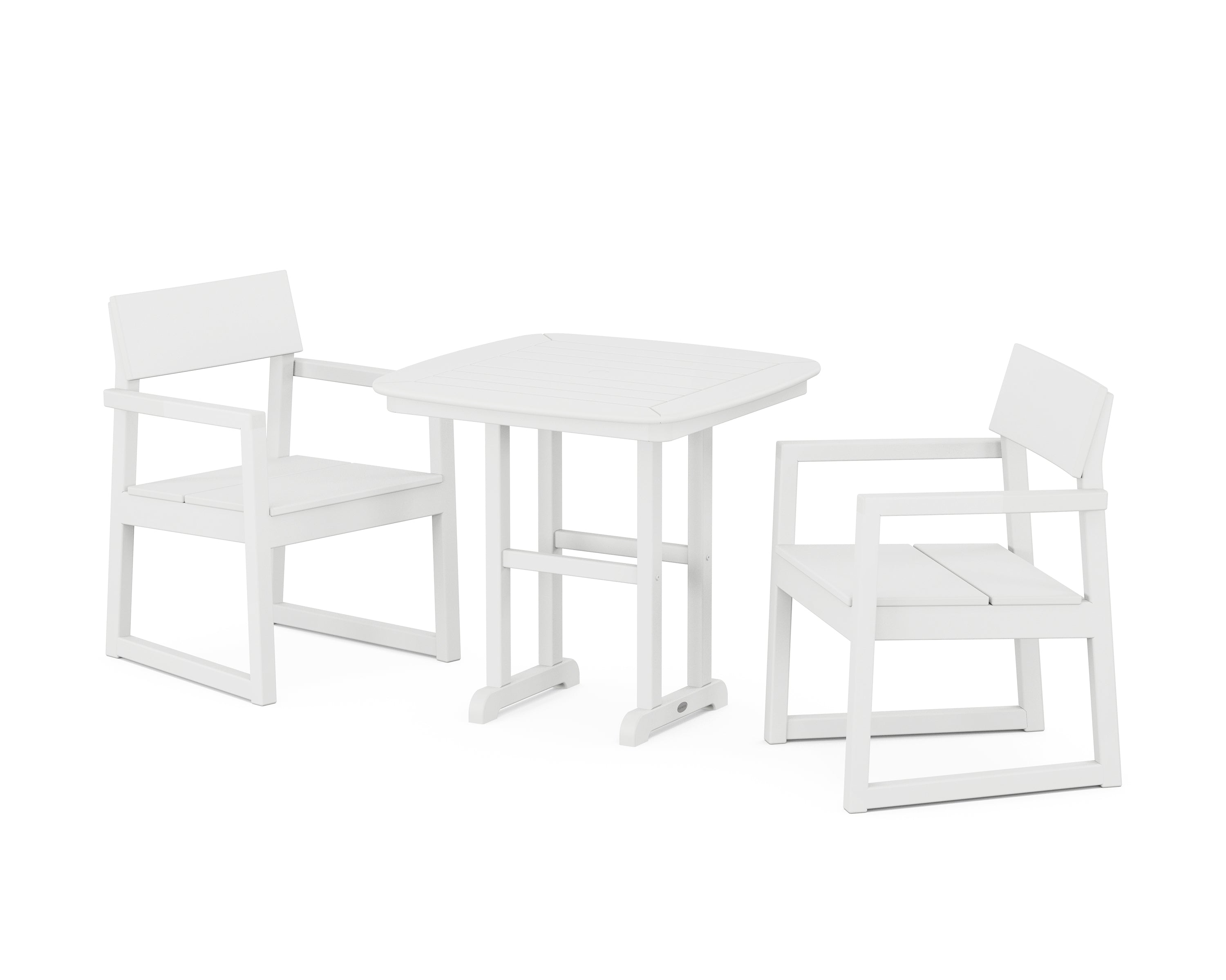 POLYWOOD® EDGE 3-Piece Dining Set in White
