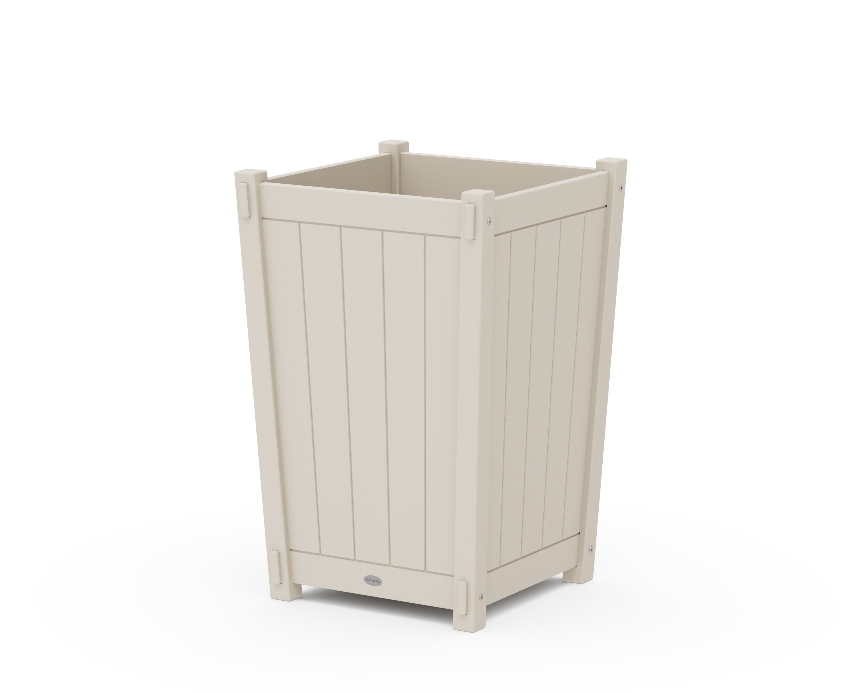 POLYWOOD Vineyard Large Tapered Square Planter Box in Sand