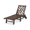 POLYWOOD Chippendale Chaise with Wheels in Mahogany