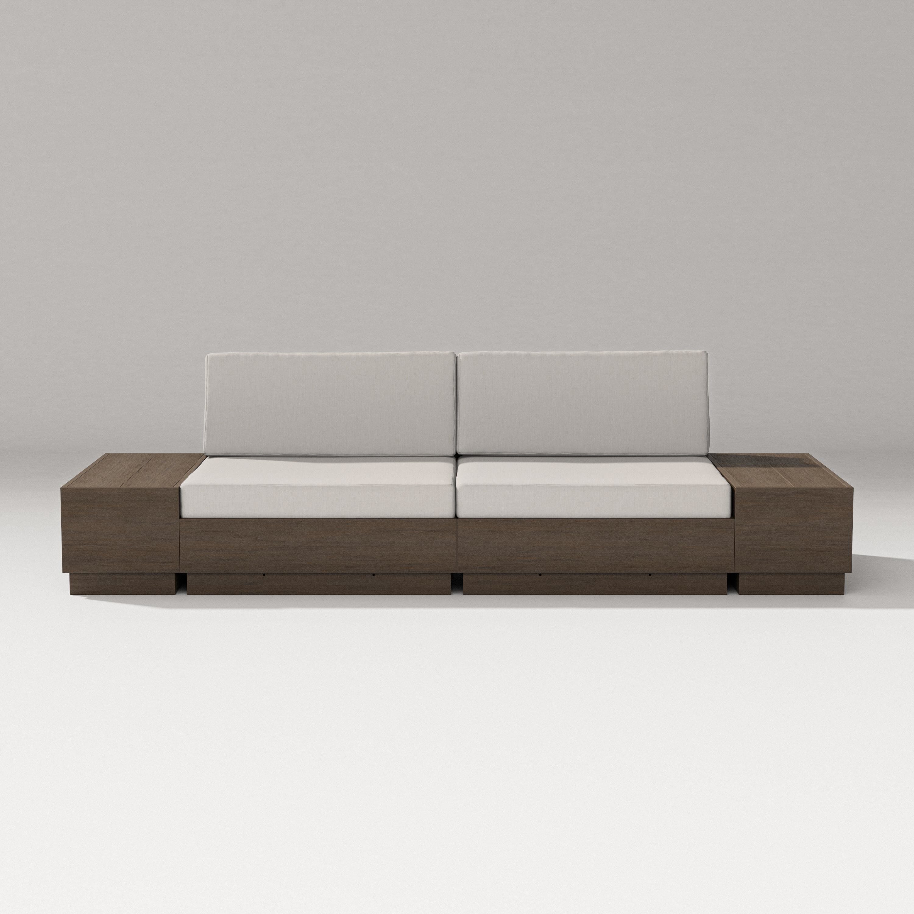 PW Designer Series Elevate 4-Piece Loveseat Sectional in Kona / Cast Ash