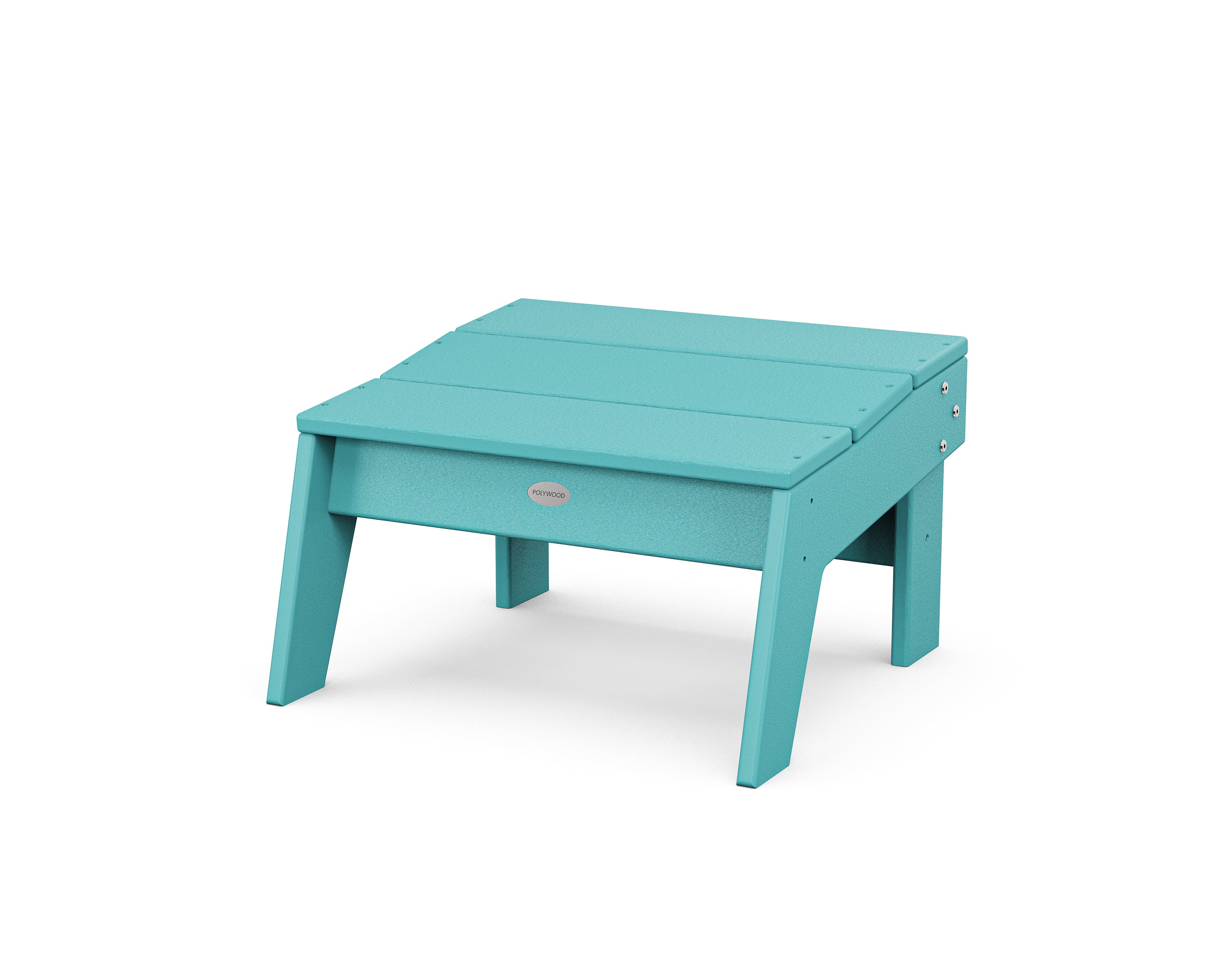 POLYWOOD Modern Studio Ottoman in Aruba