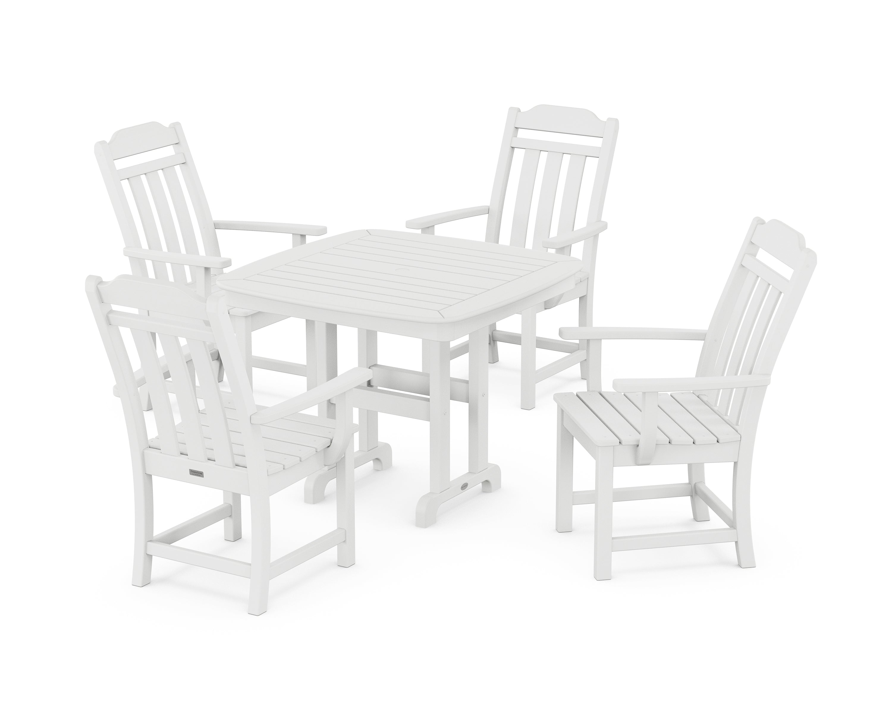 Polywood Country Living 5-Piece Dining Set in White