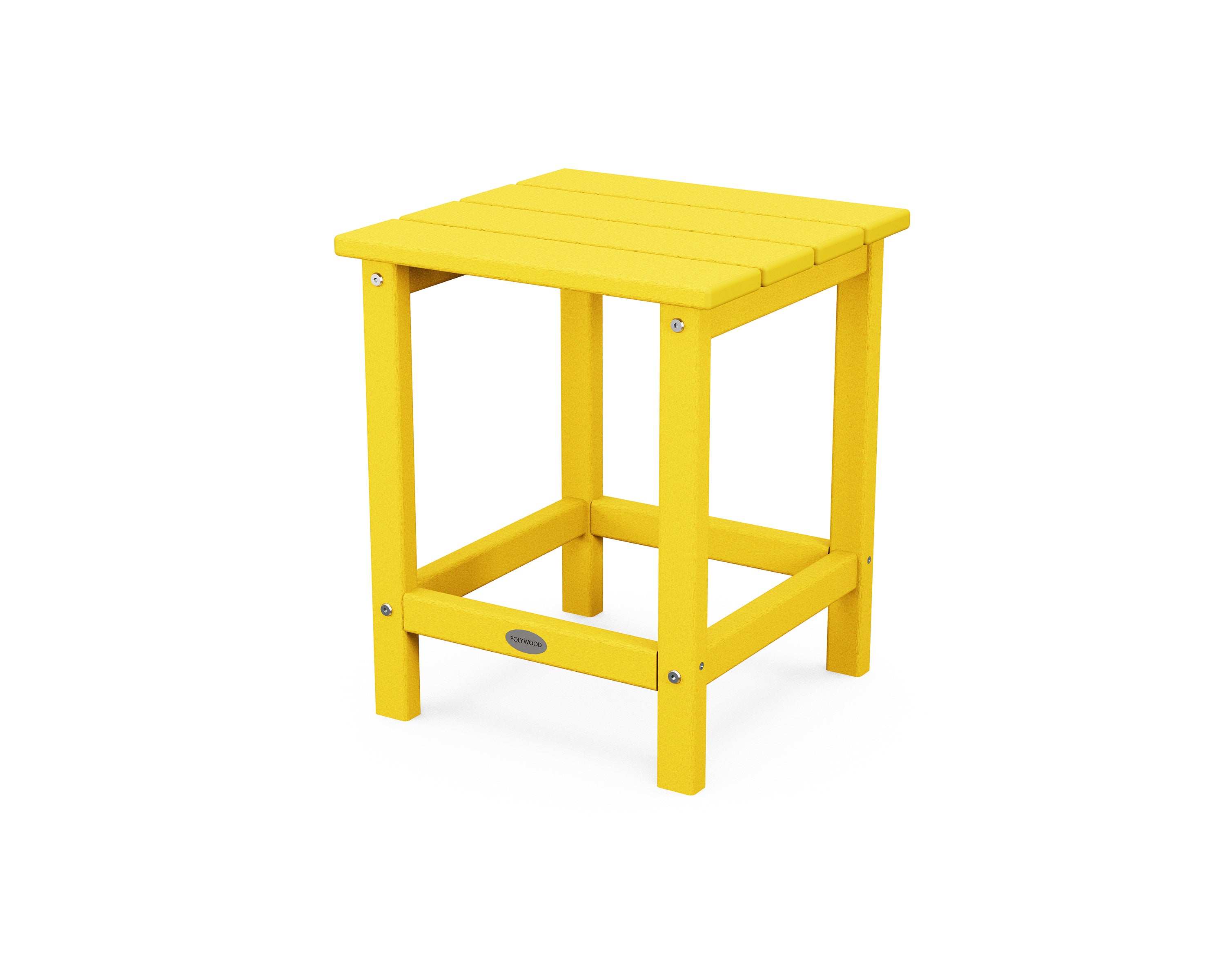 POLYWOOD Long Island 18" Side Table in Lemon