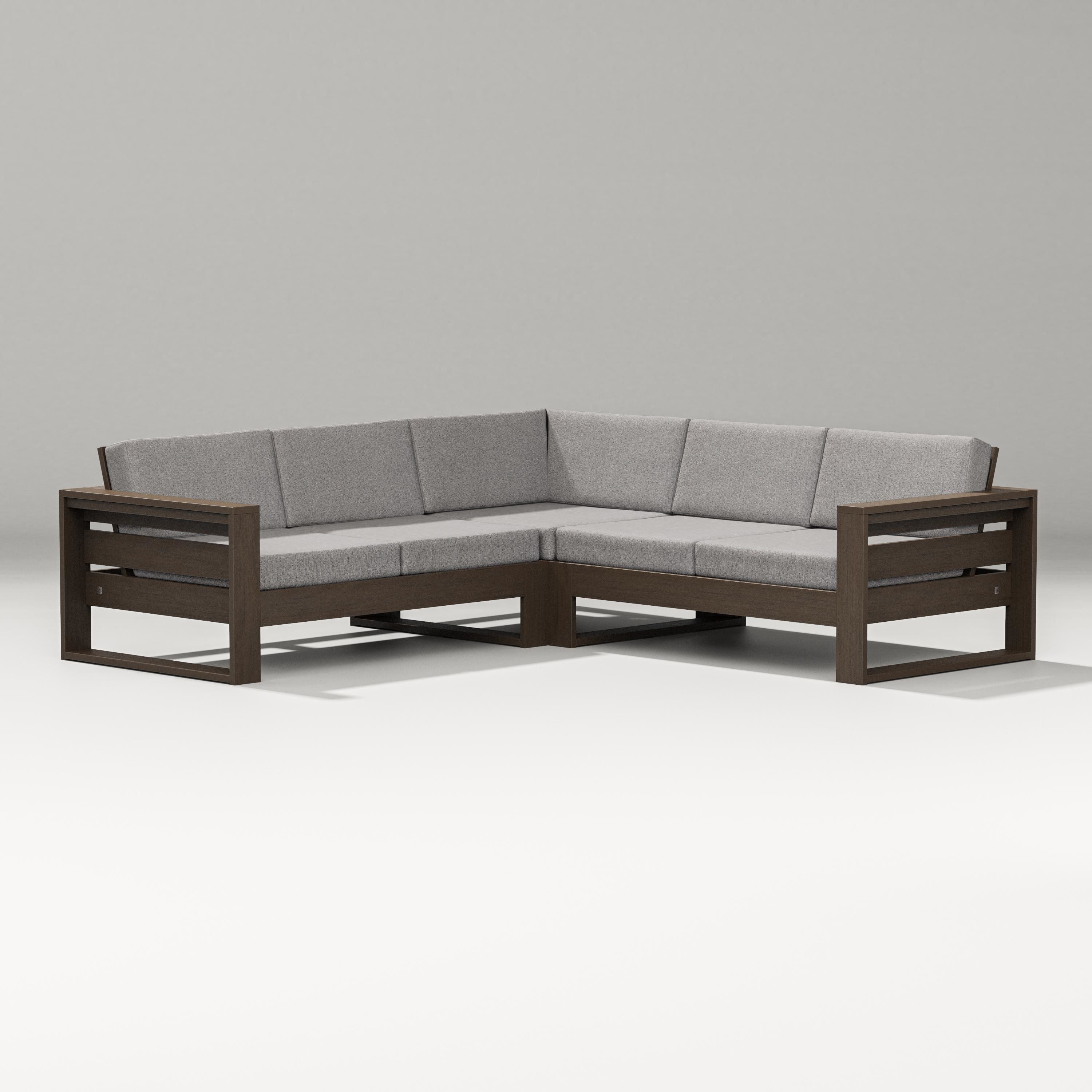 PW Designer Series Latitude Corner Sectional in Kona / Grey Mist