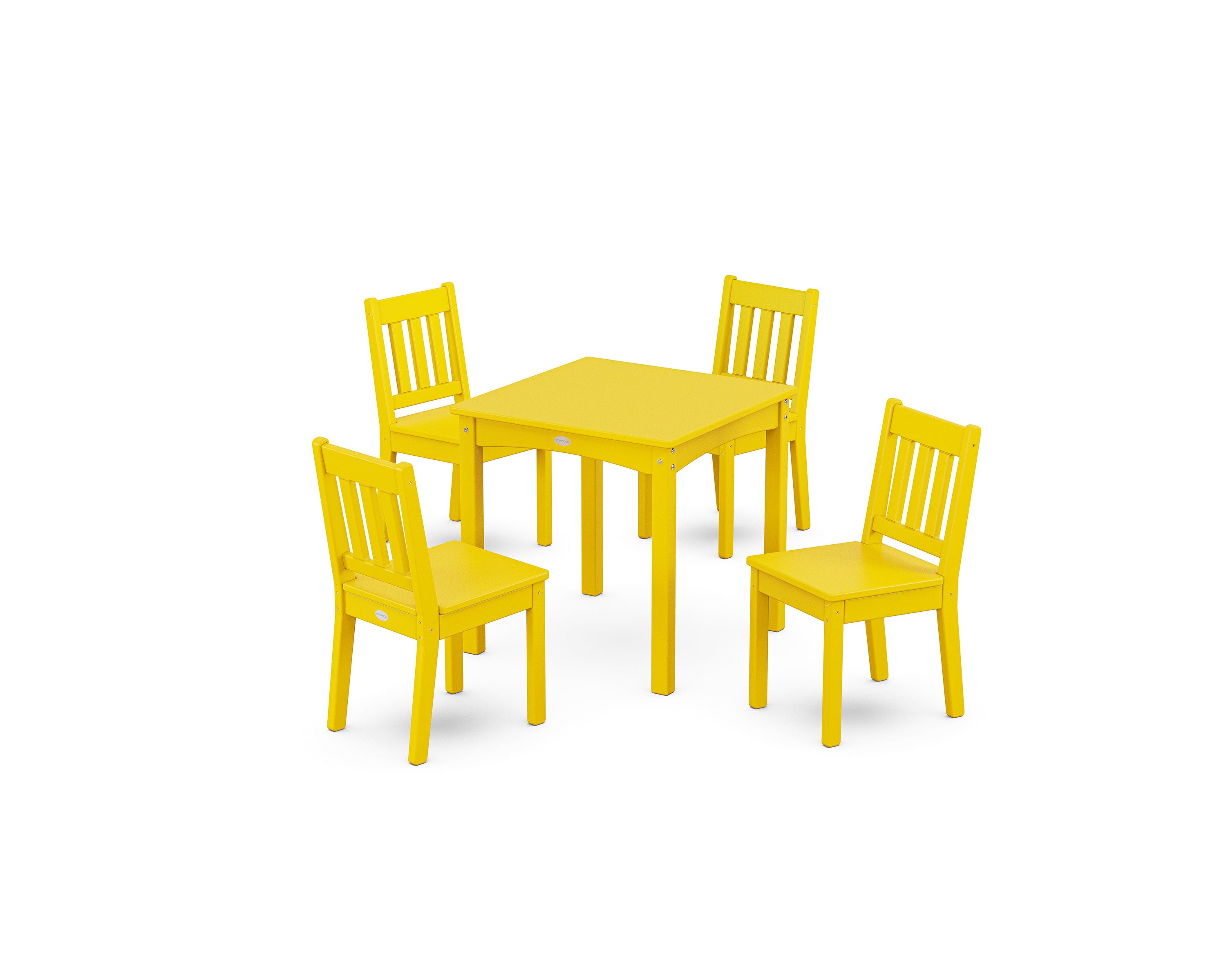 POLYWOOD Vineyard Kids 5-Piece Dining Set in Lemon