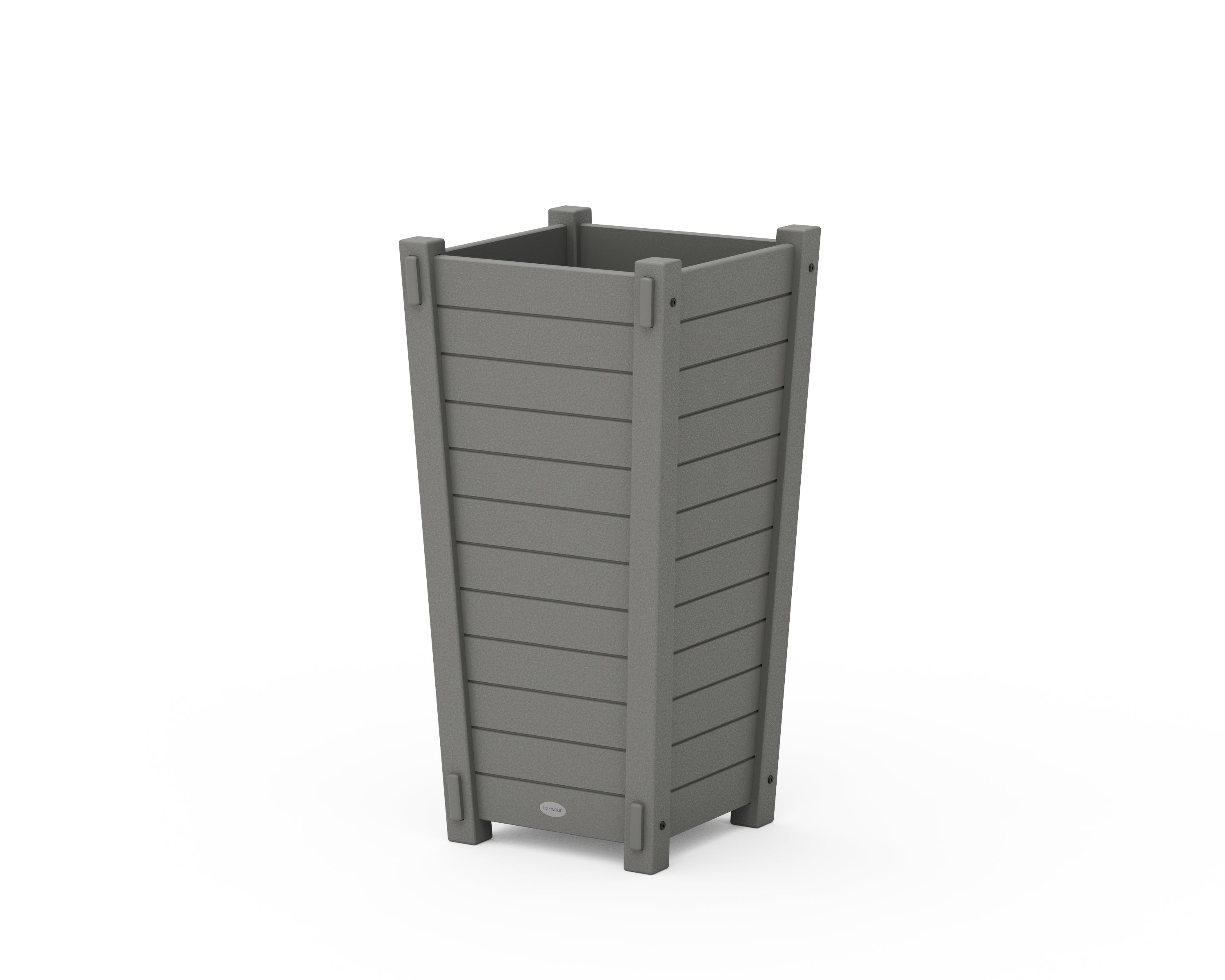 POLYWOOD Nautical Tapered Square Planter Box in Slate Grey