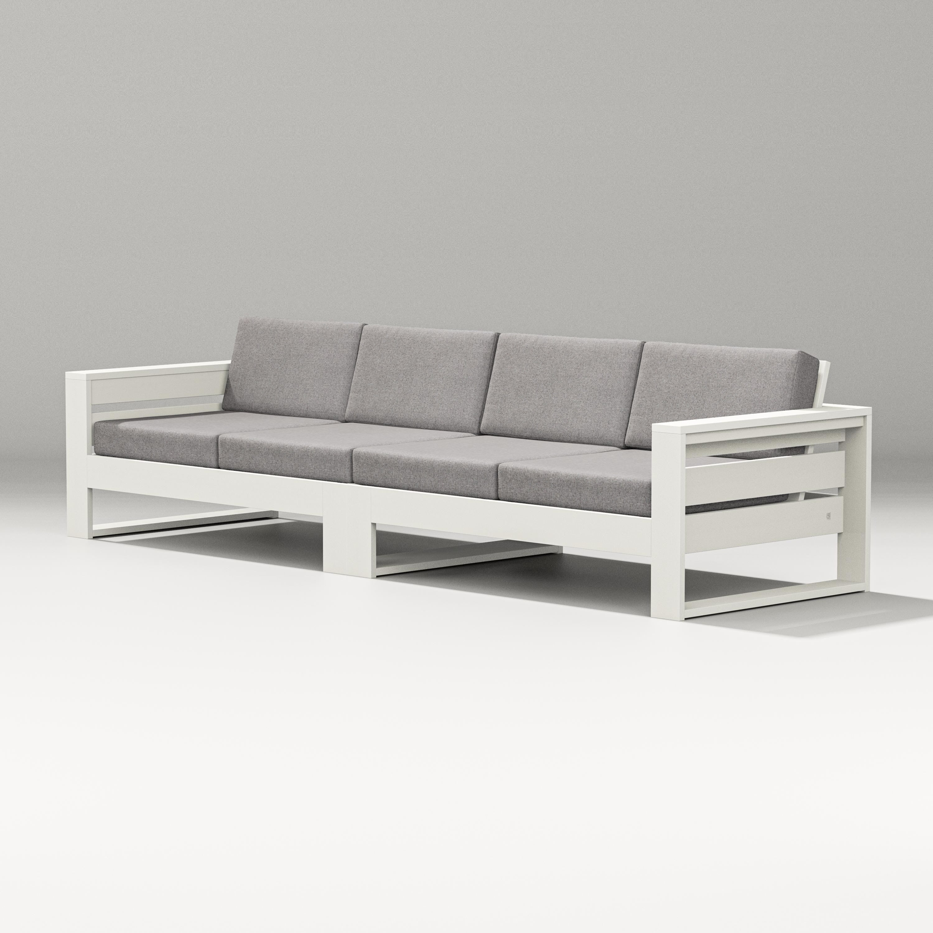 PW Designer Series Latitude Straight Sectional in Vintage White / Grey Mist