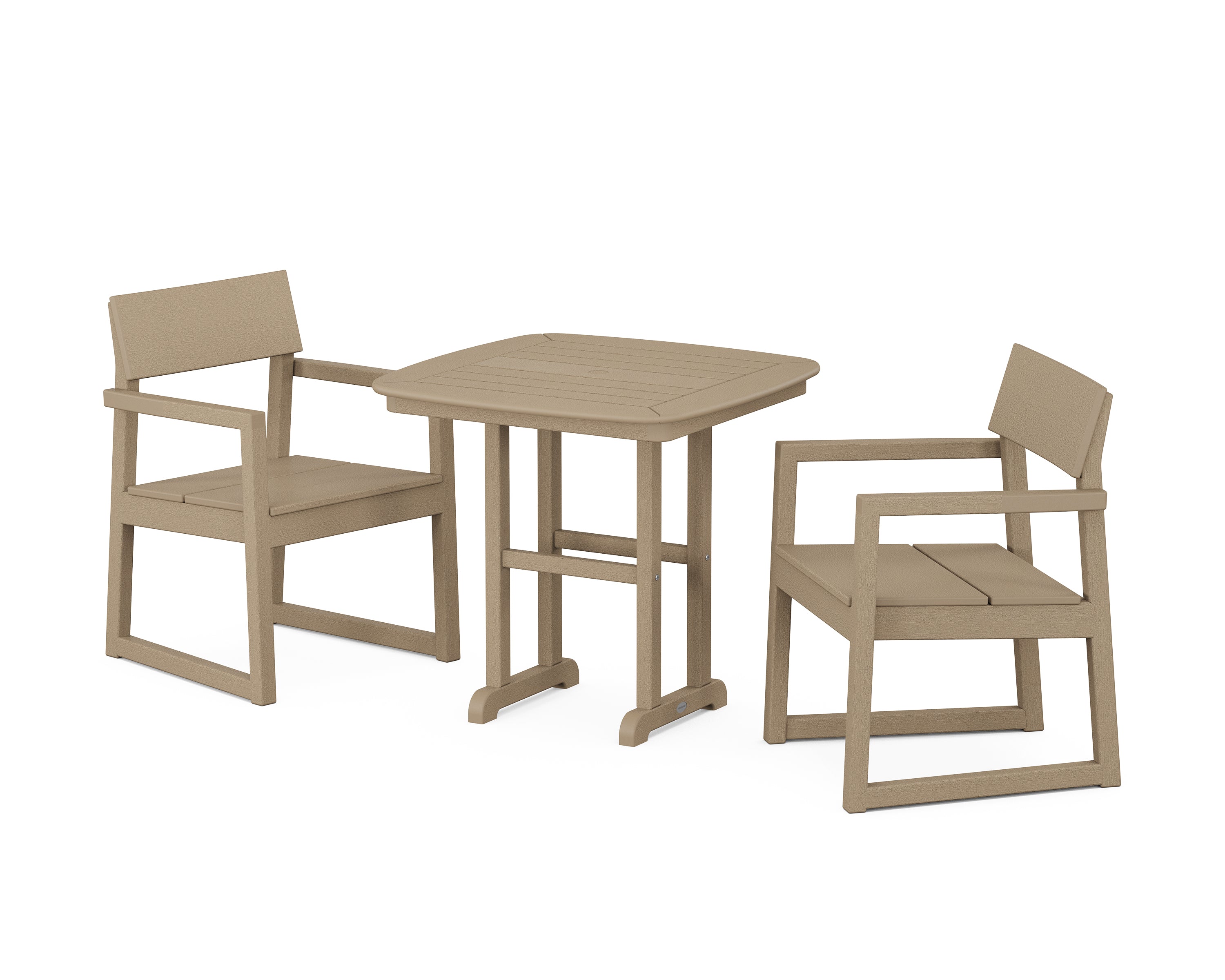 POLYWOOD® EDGE 3-Piece Dining Set in Vintage Sahara