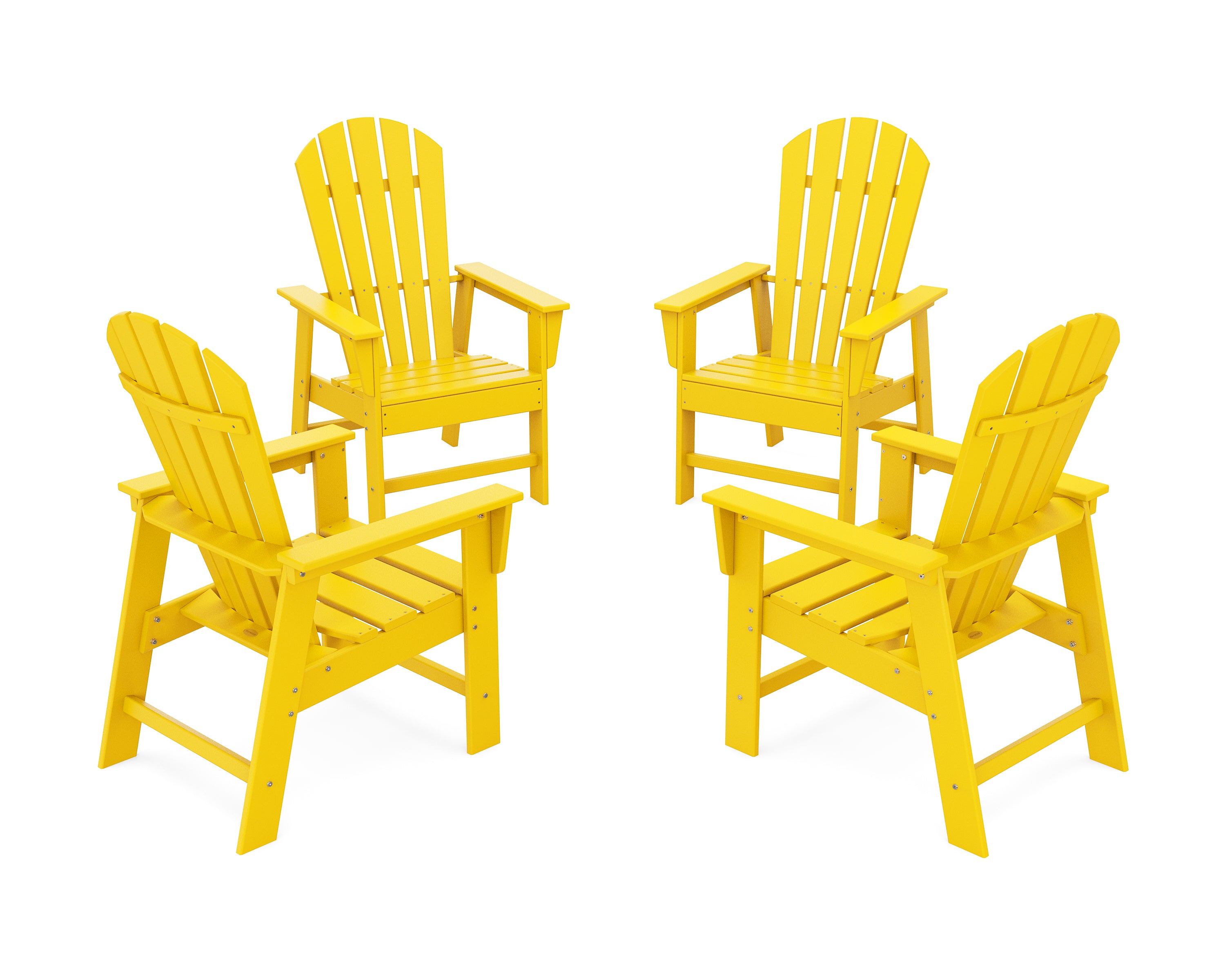 POLYWOOD® 4-Piece South Beach Casual Chair Conversation Set in Lemon