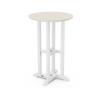 POLYWOOD Contempo 24" Round Counter Table in White / Sand