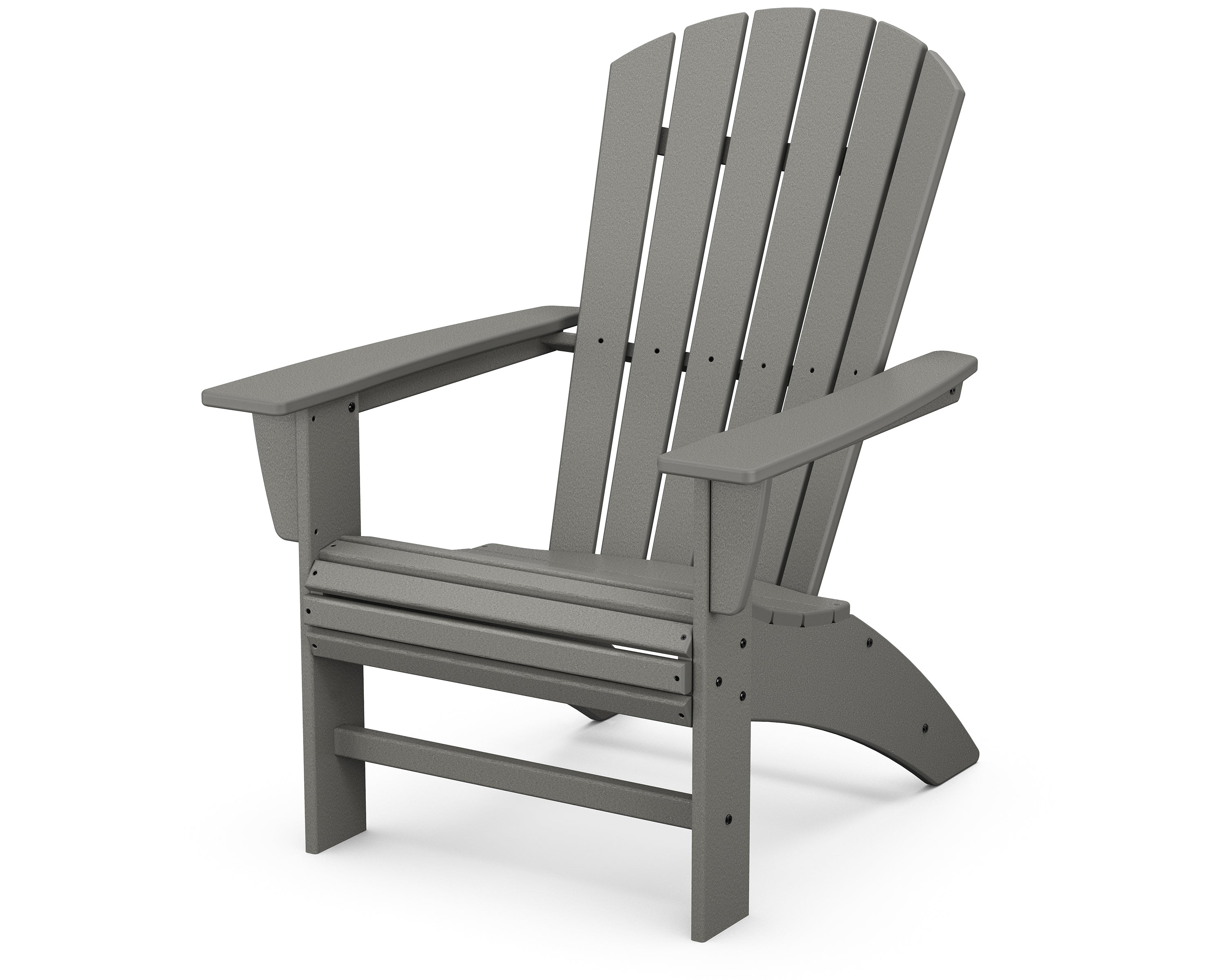 POLYWOOD Nautical Curveback Adirondack Chair in Slate Grey