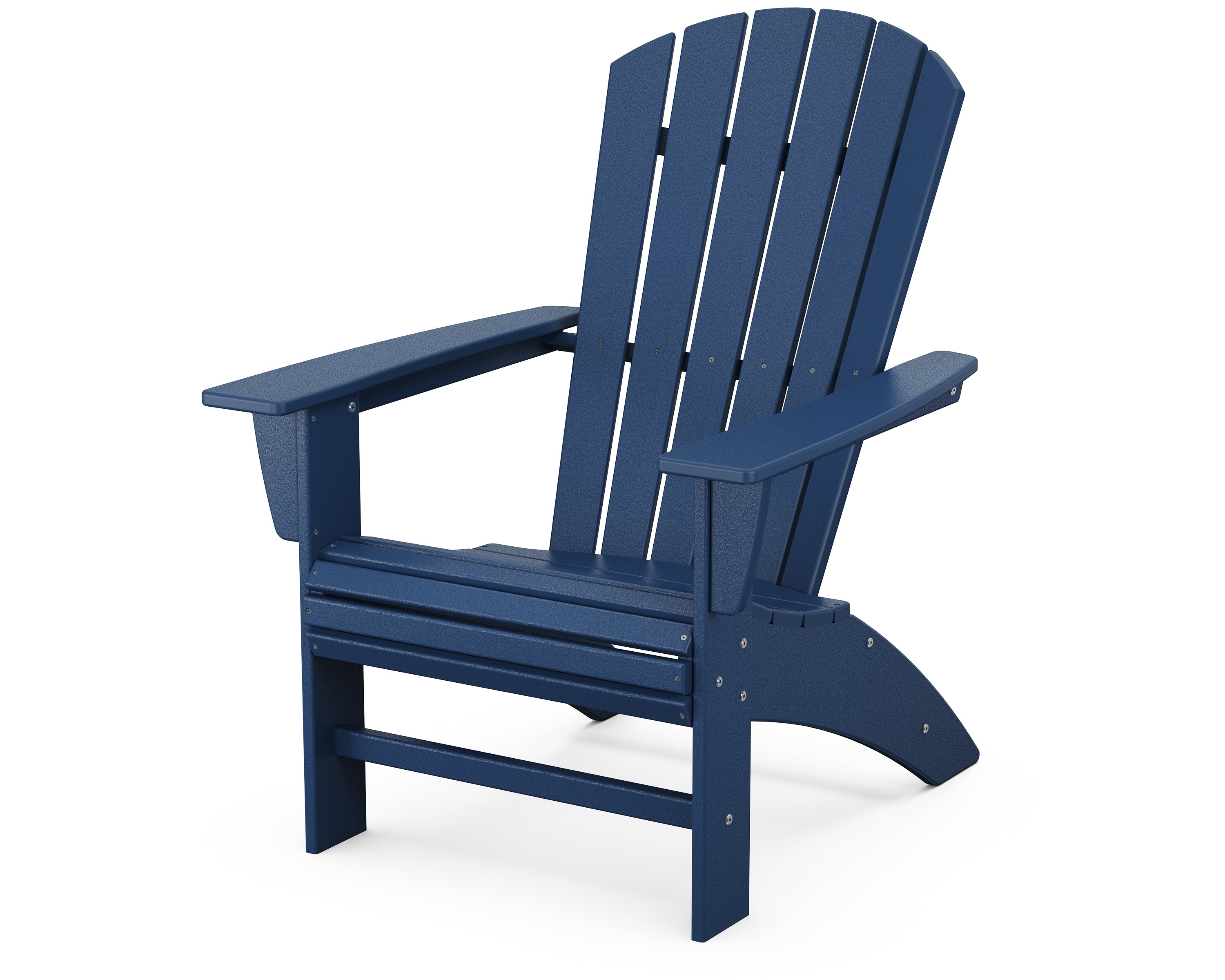 POLYWOOD Nautical Curveback Adirondack Chair in Navy