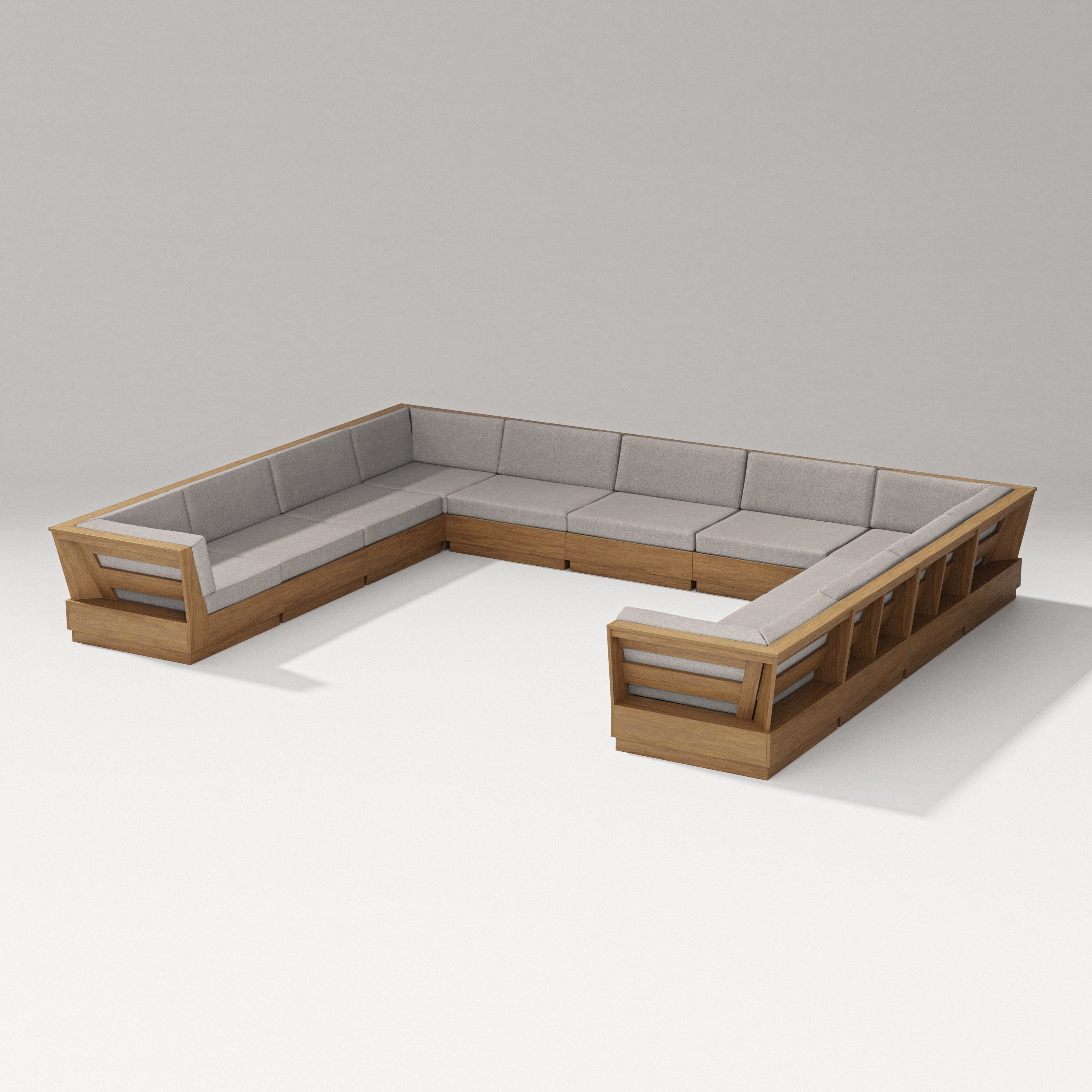 PW Designer Series Elevate Large U-Shaped Sectional in Natural / Weathered Tweed