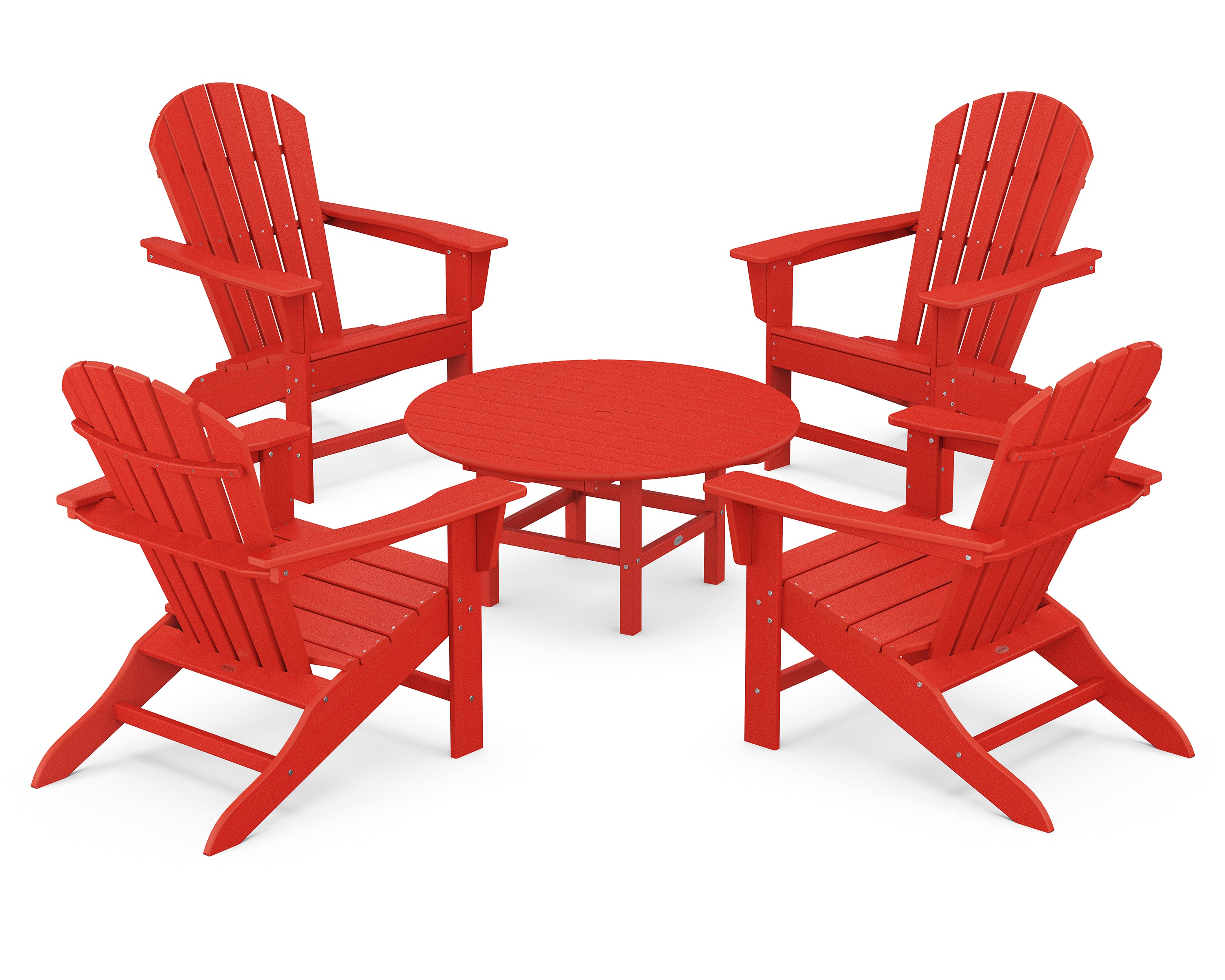 POLYWOOD® South Beach 5-Piece Conversation Group in Sunset Red