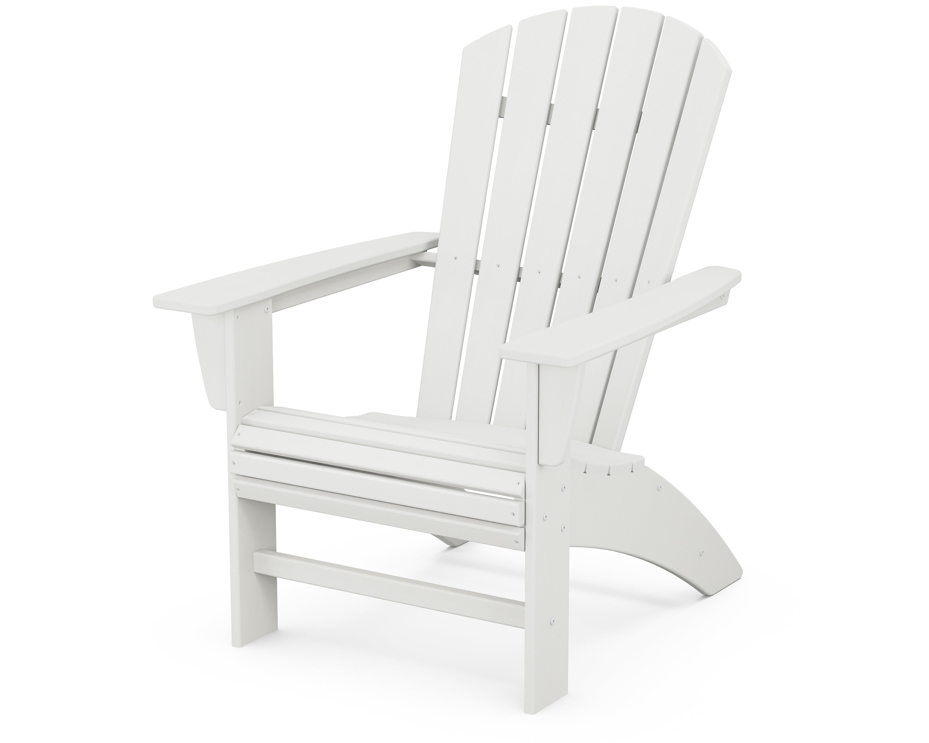 POLYWOOD Nautical Curveback Adirondack Chair in Vintage White