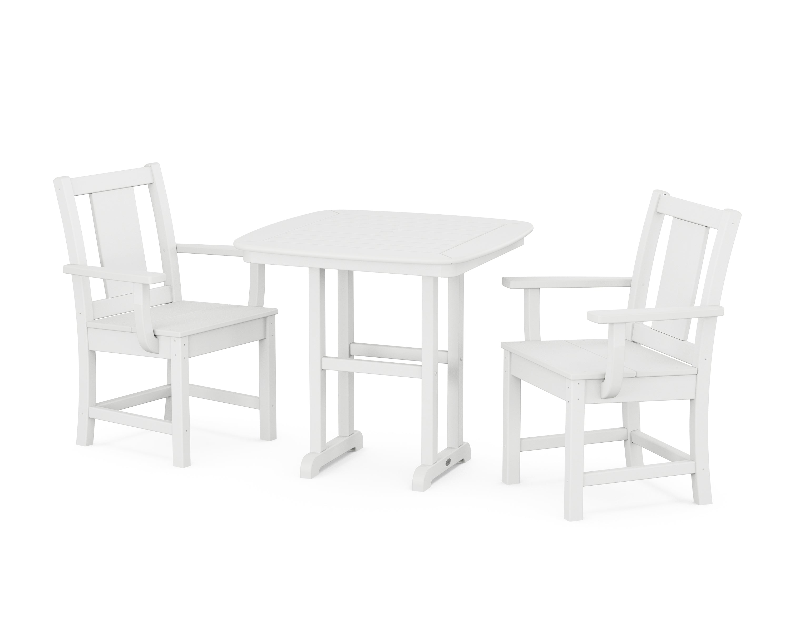 POLYWOOD® Prairie 3-Piece Dining Set in White