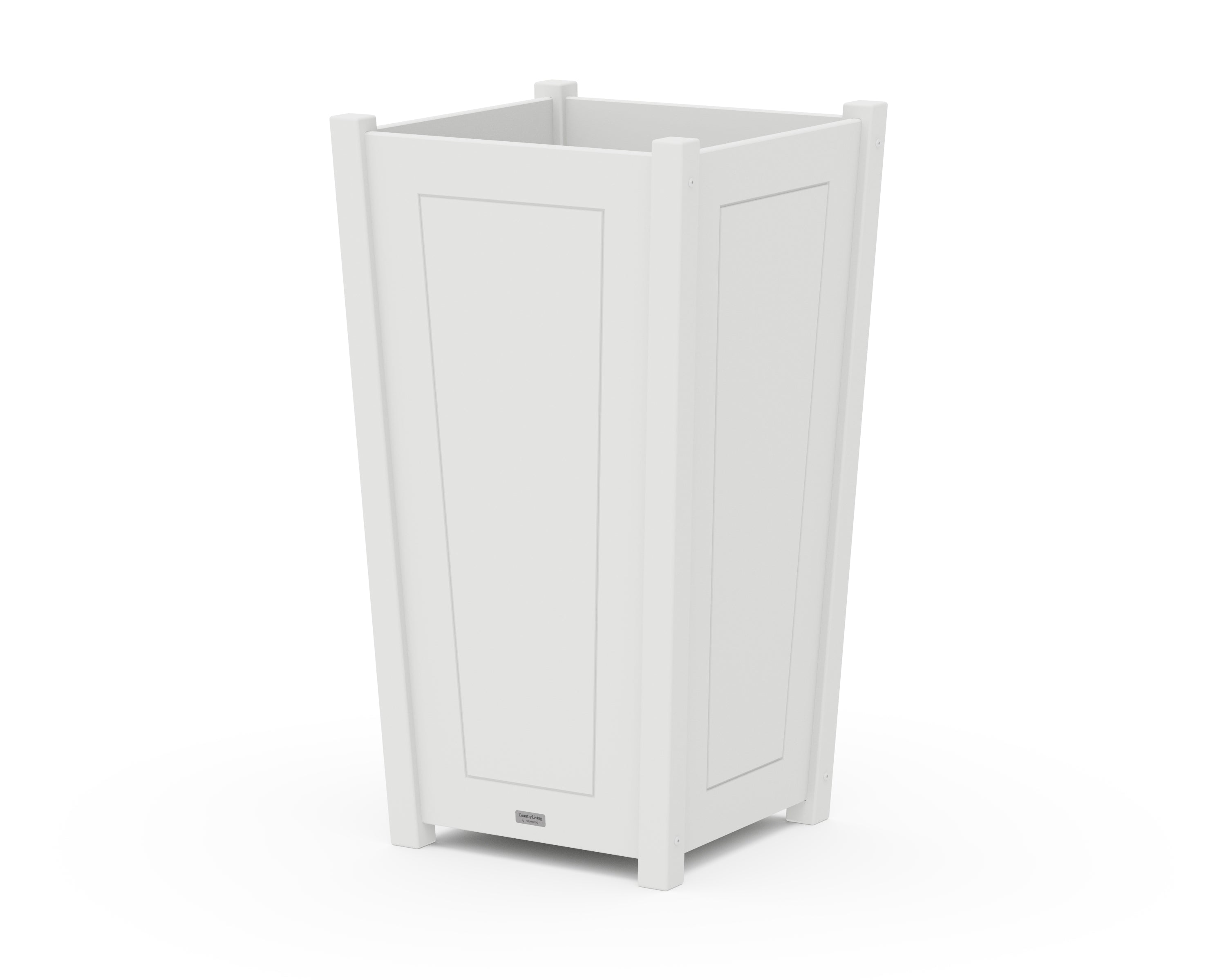 Country Living Country Living Large Tapered Square Tall Planter Box in White