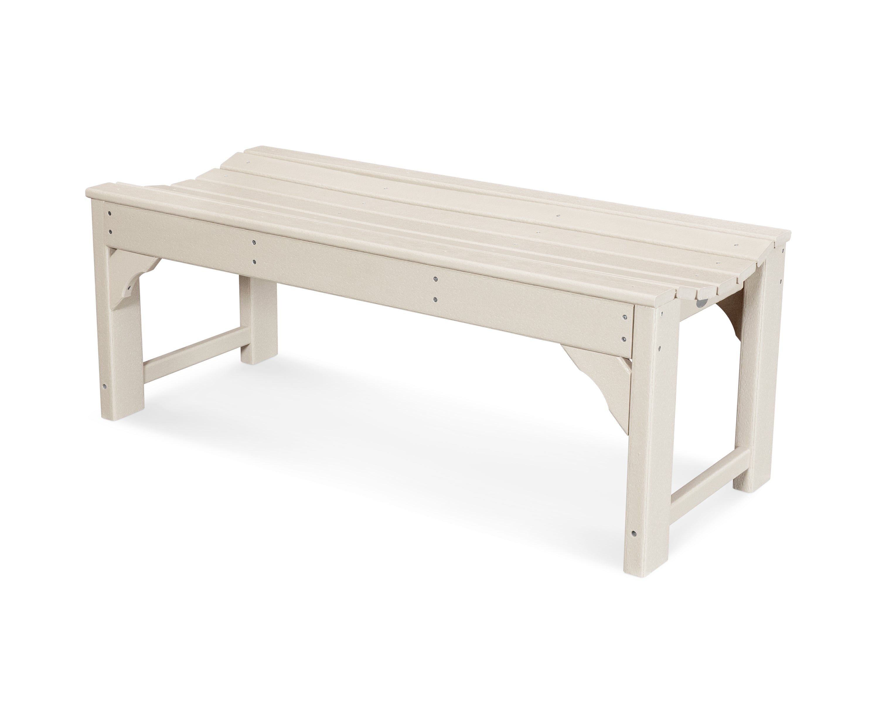 POLYWOOD® Traditional Garden 48" Backless Bench in Sand