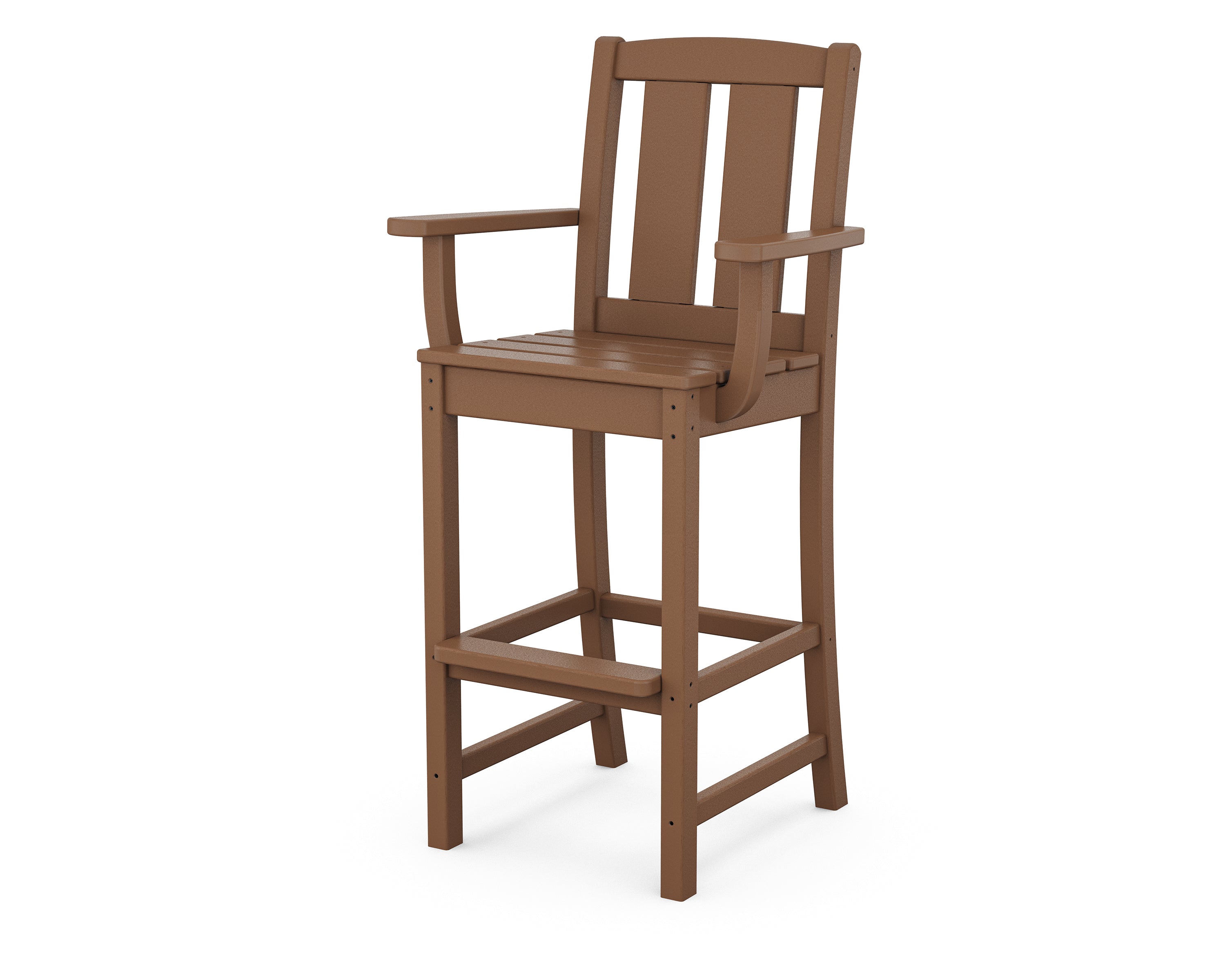 POLYWOOD Mission Bar Arm Chair in Teak