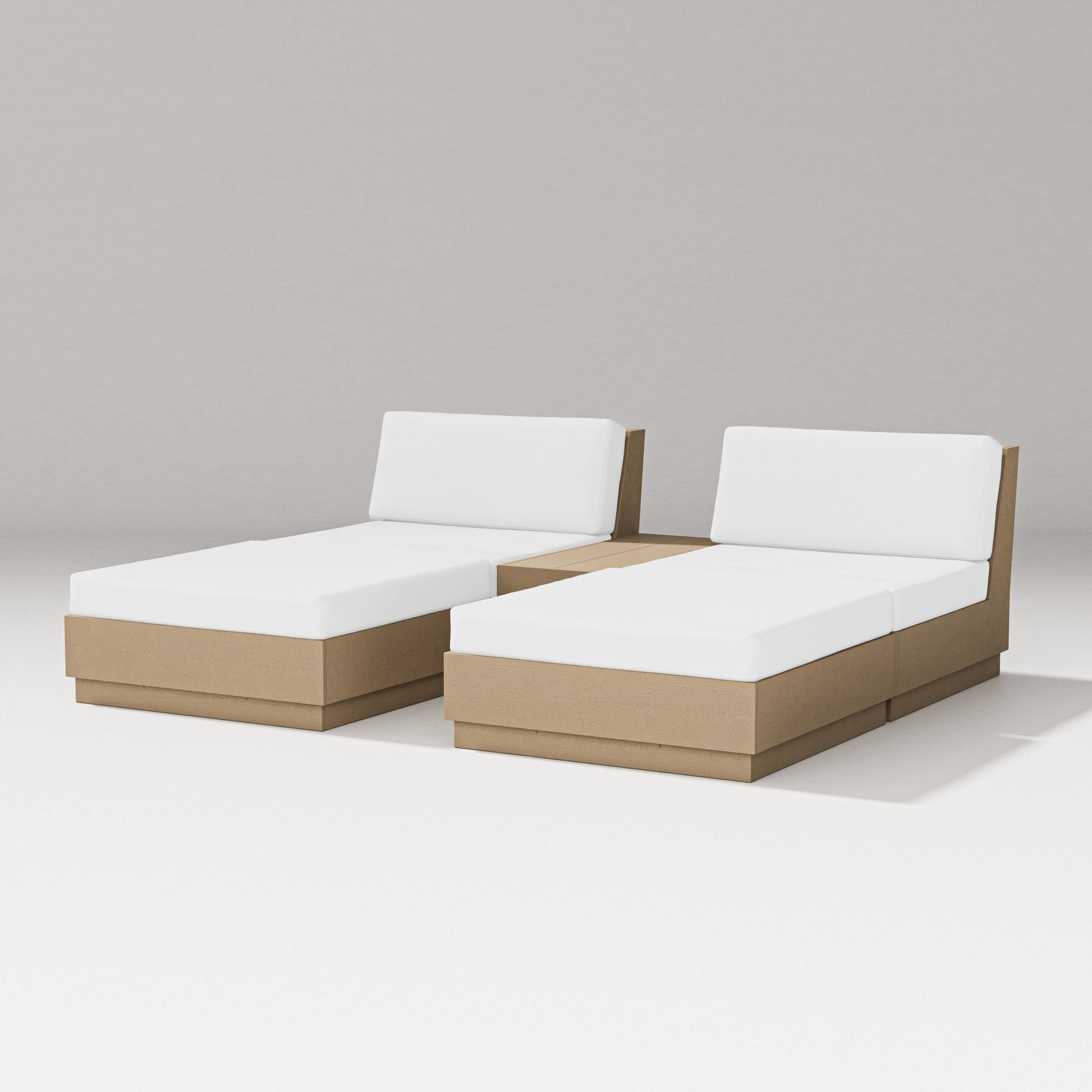 PW Designer Series Elevate Double Chaise Set in Vintage Sahara / Natural