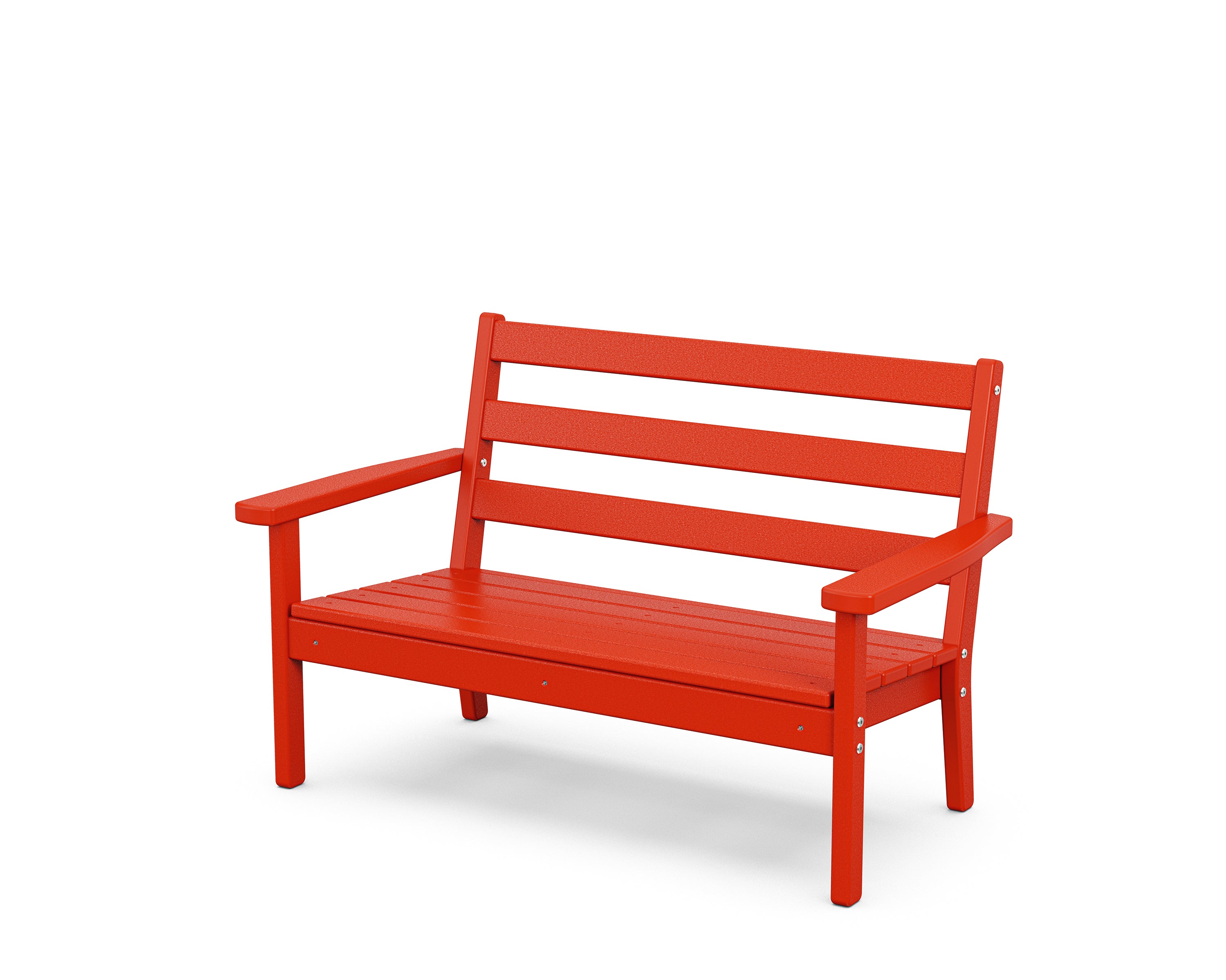 POLYWOOD Kids Lakeside Bench in Sunset Red