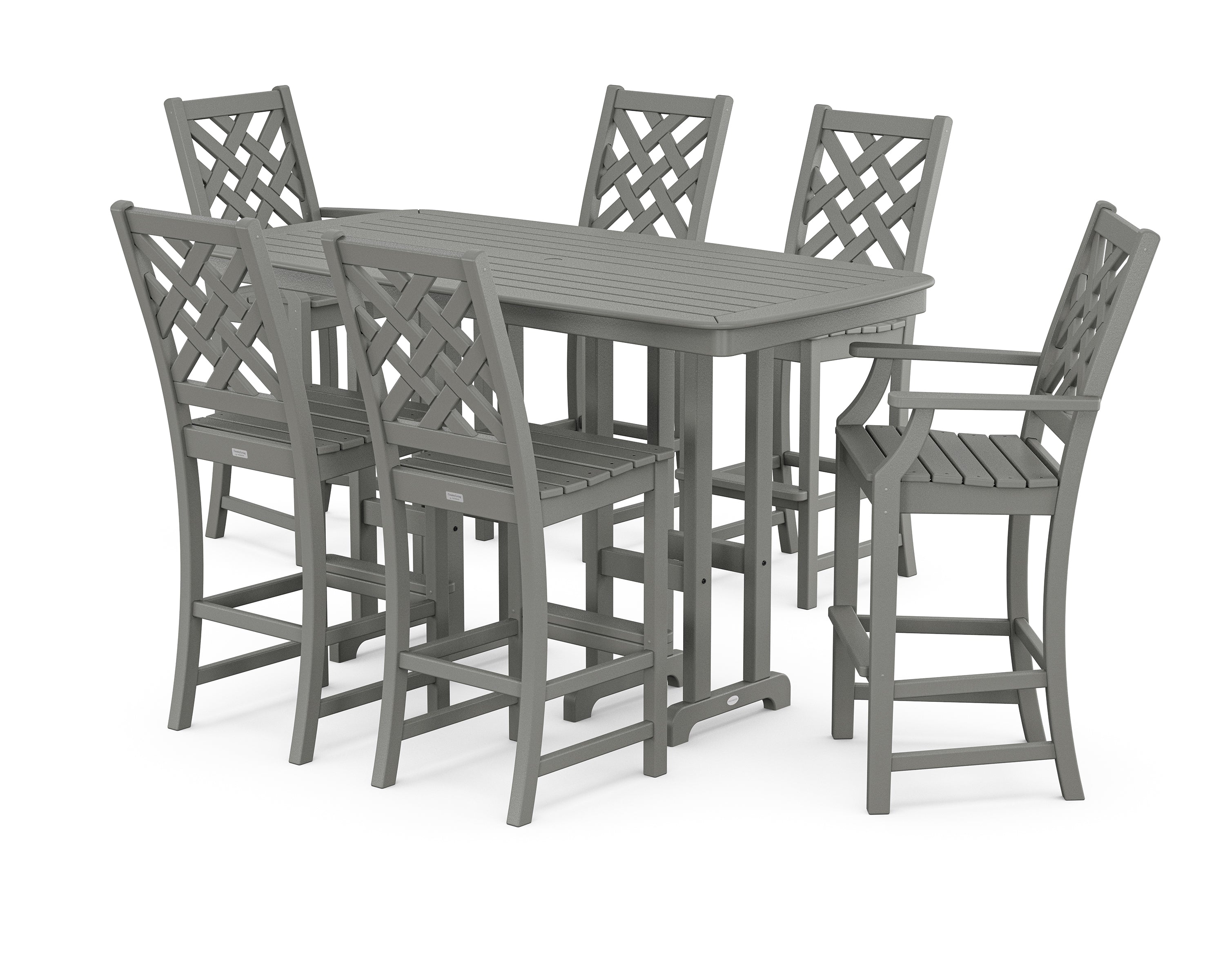 Country Living Wovendale 7-Piece Bar Set in Slate Grey