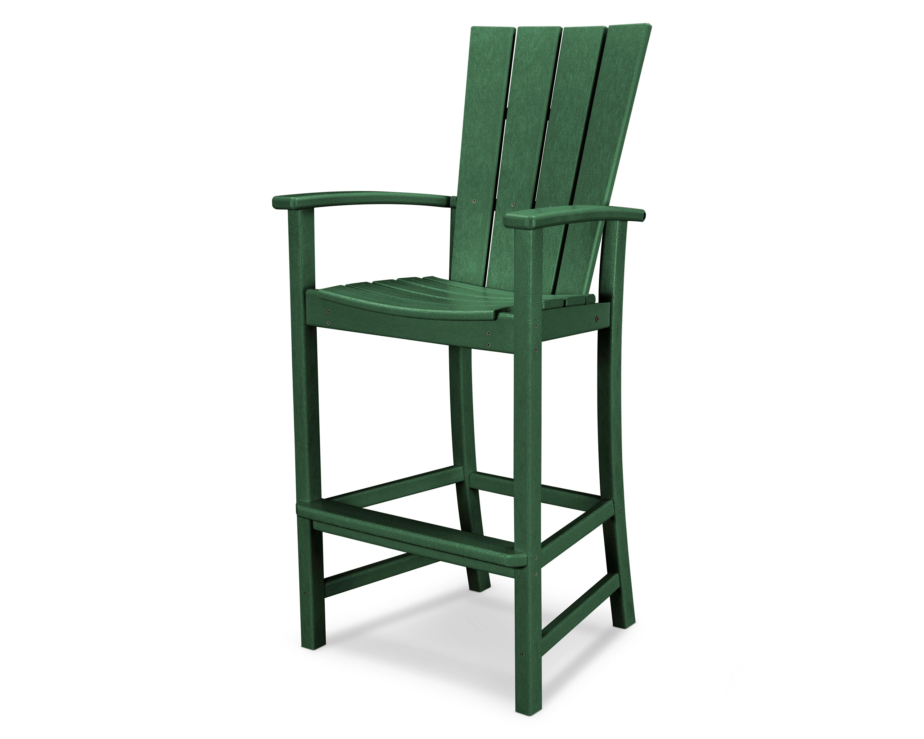 POLYWOOD Quattro Adirondack Bar Chair in Green