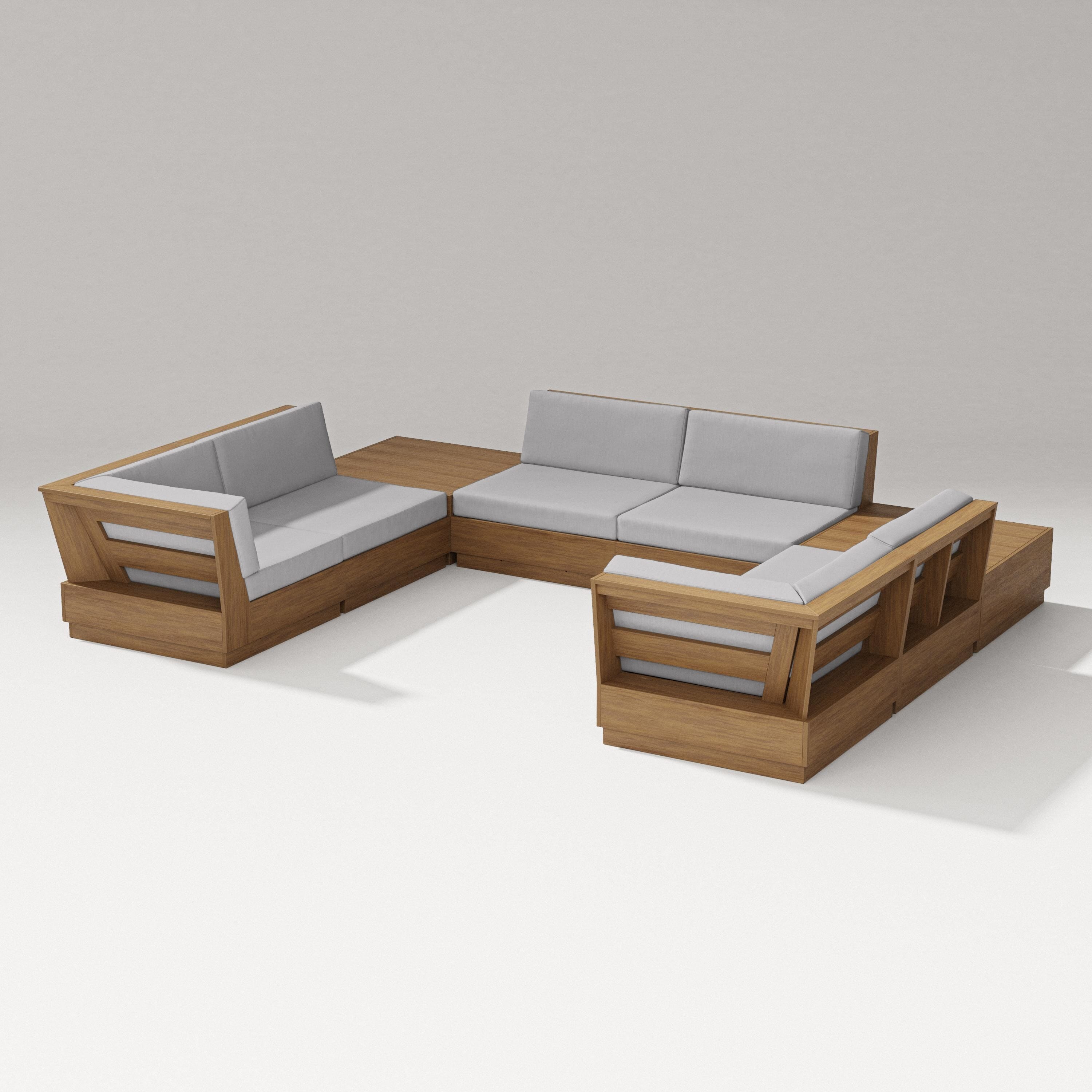 PW Designer Series Elevate 8-Piece U-Shaped Sectional in Natural / Granite