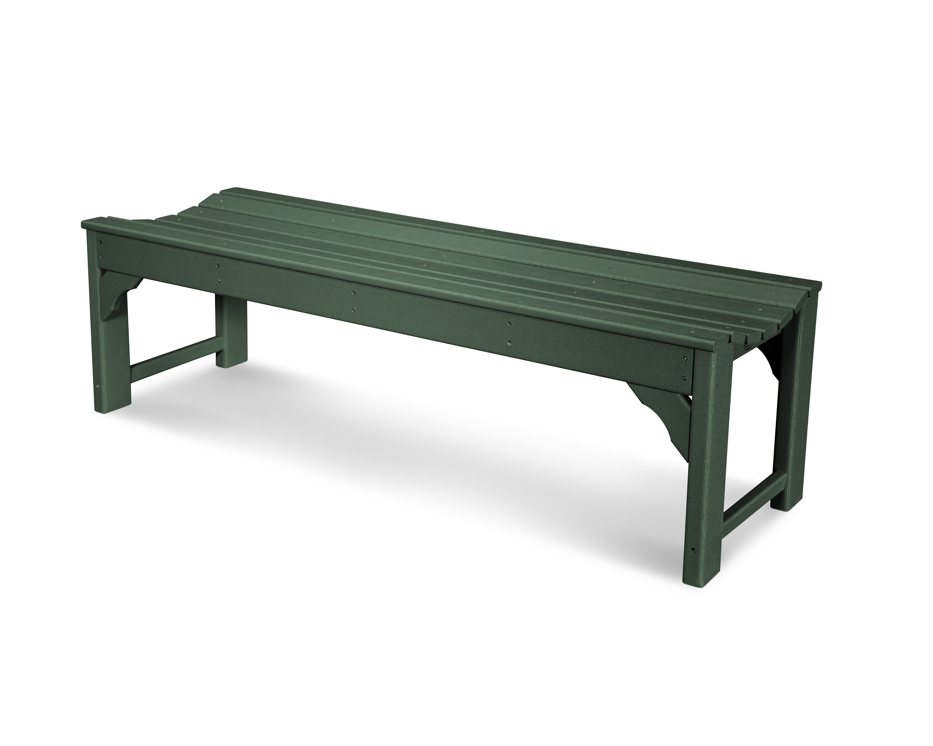 POLYWOOD® Traditional Garden 60" Backless Bench in Green