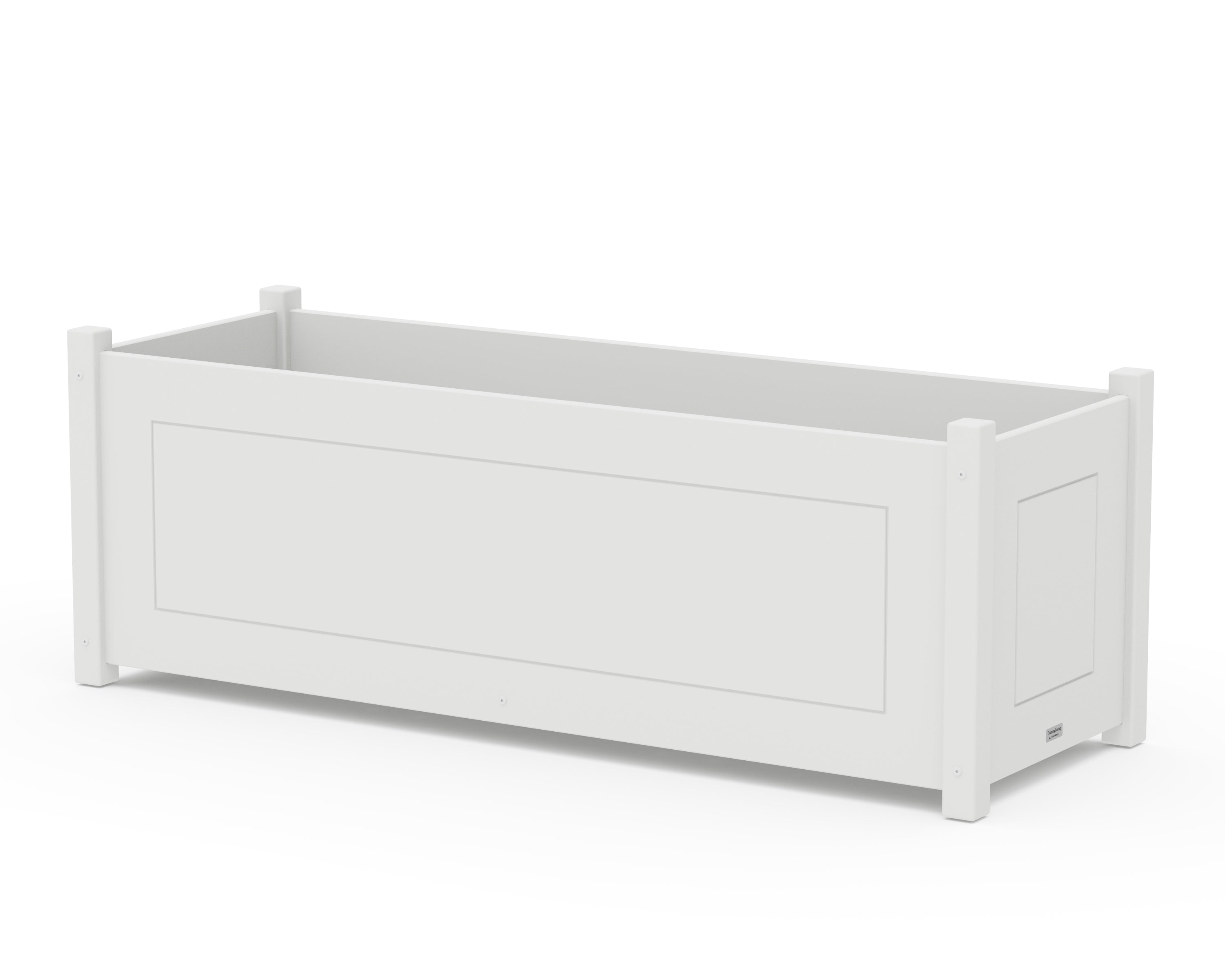 Country Living Country Living Large Rectangle Triple Planter Box in White