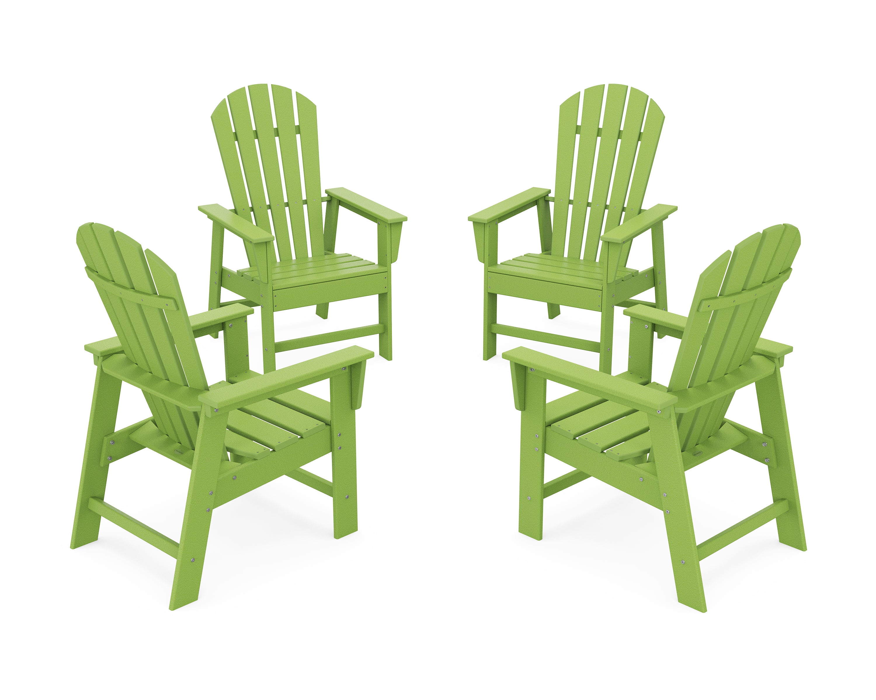 POLYWOOD® 4-Piece South Beach Casual Chair Conversation Set in Lime